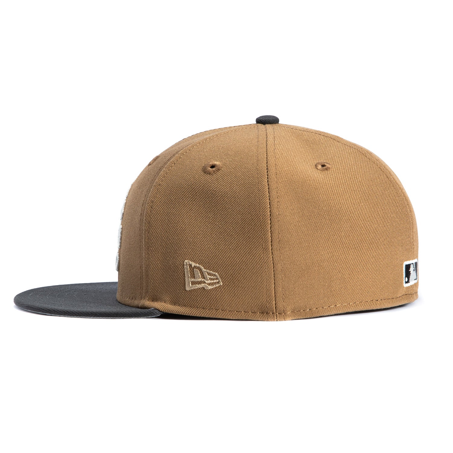 New Era 59Fifty Los Angeles Dodgers Old English Arch Hat - Khaki, Graphite - Image 3