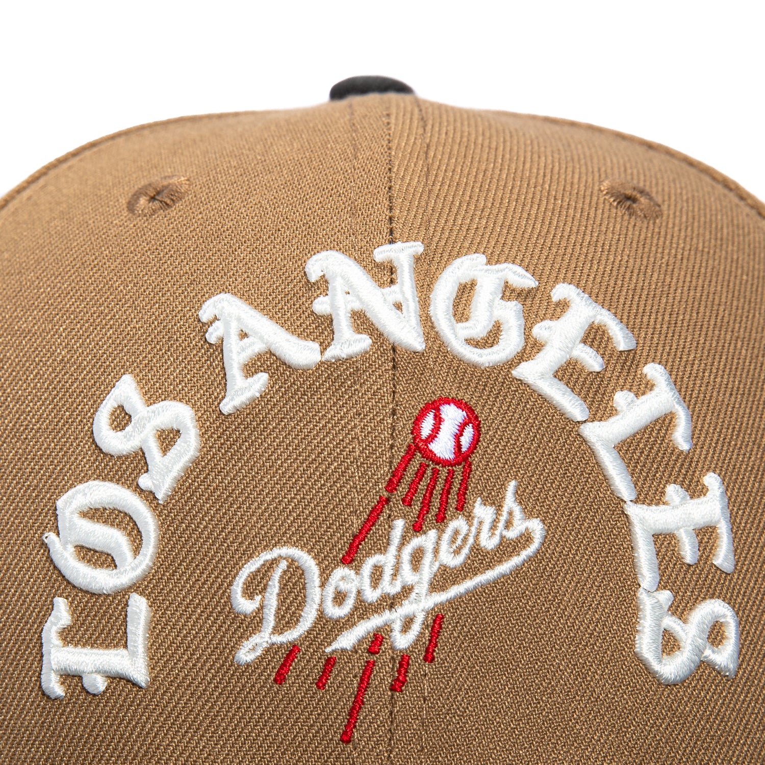 New Era 59Fifty Los Angeles Dodgers Old English Arch Hat - Khaki, Graphite - Image 4