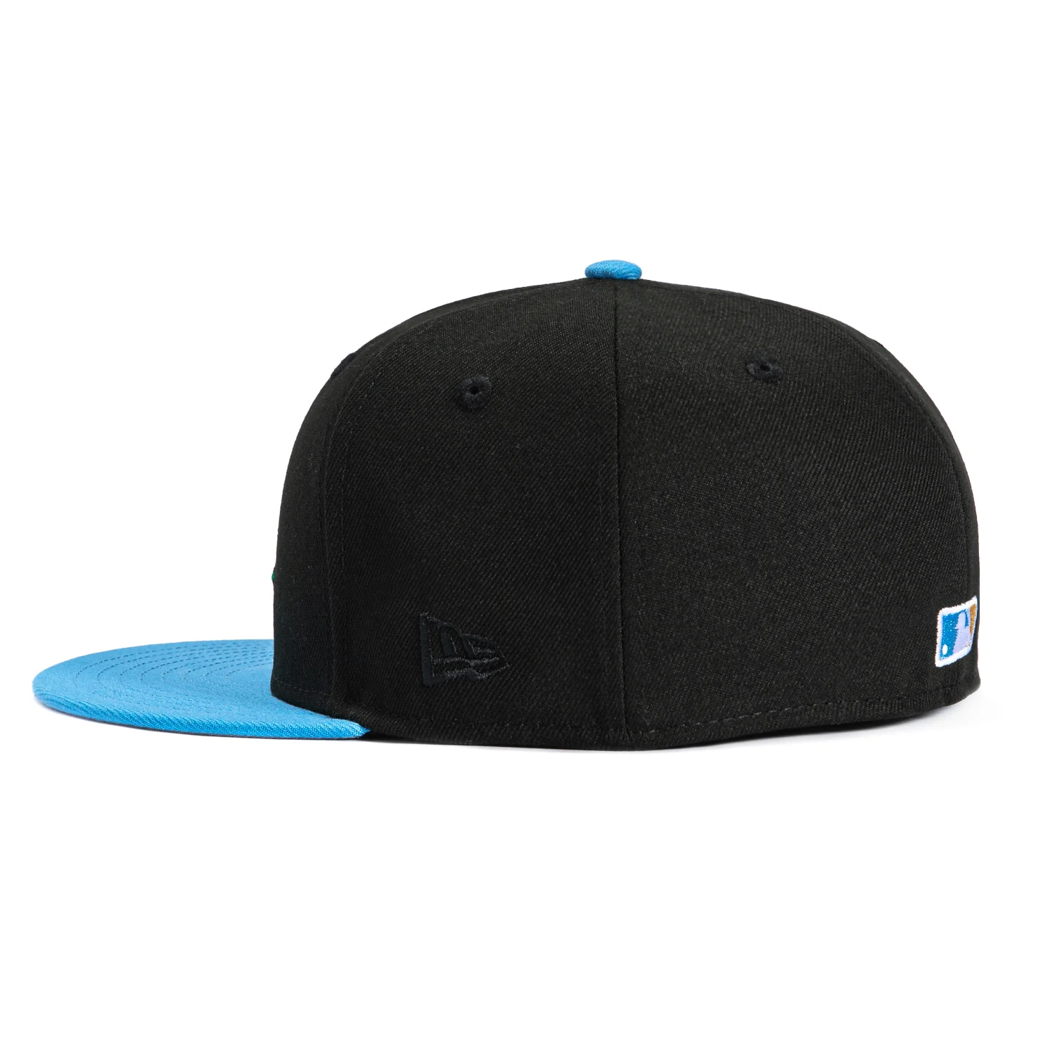 New Era 59Fifty Los Angeles Dodgers Rose Hat - Black, Light Blue, Metallic Gold - Image 3