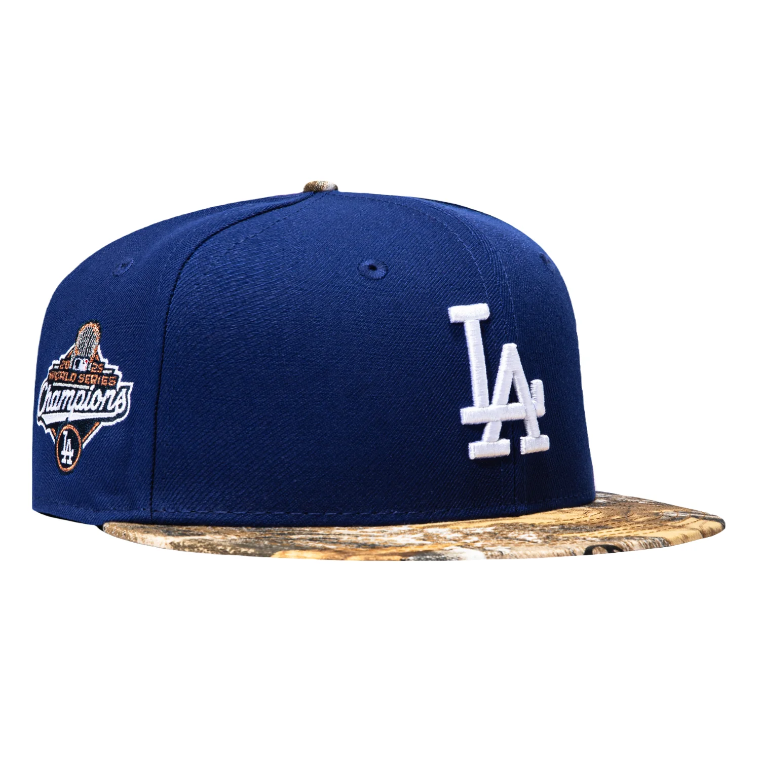 New Era 59Fifty Los Angeles Dodgers 2025 World Series Champions Patch Hat - Royal, Realtree