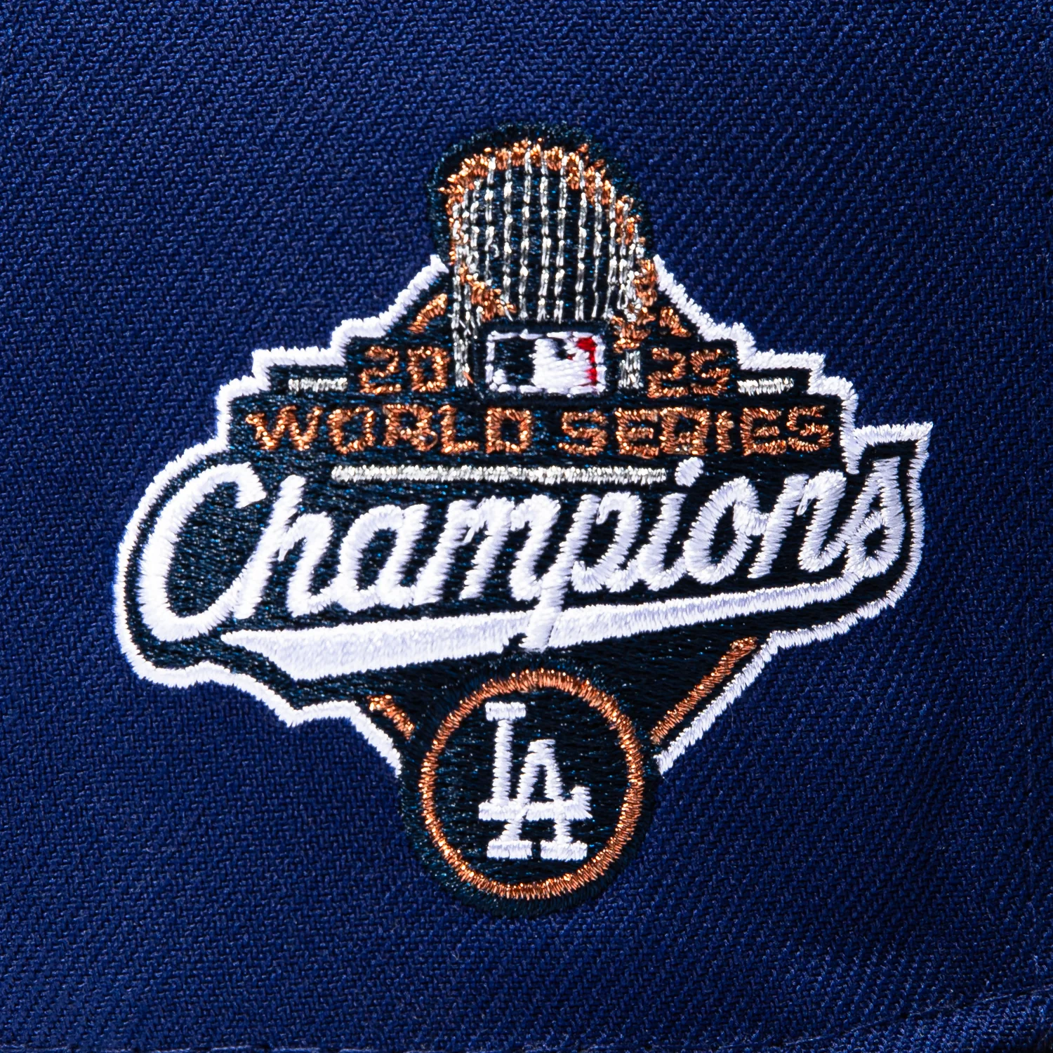 New Era 59Fifty Los Angeles Dodgers 2025 World Series Champions Patch Hat - Royal, Realtree - Image 5