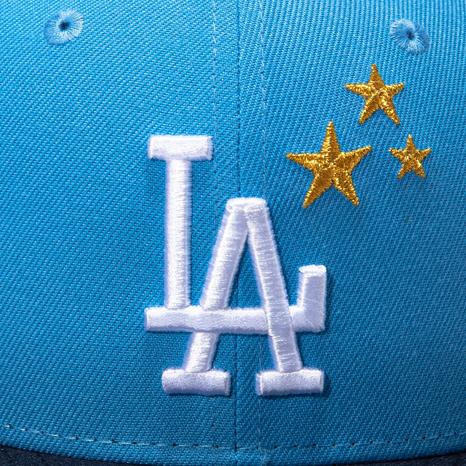 New Era 59Fifty Los Angeles Dodgers 1981 World Series Patch Stars Hat - Light Blue, Navy - Image 4
