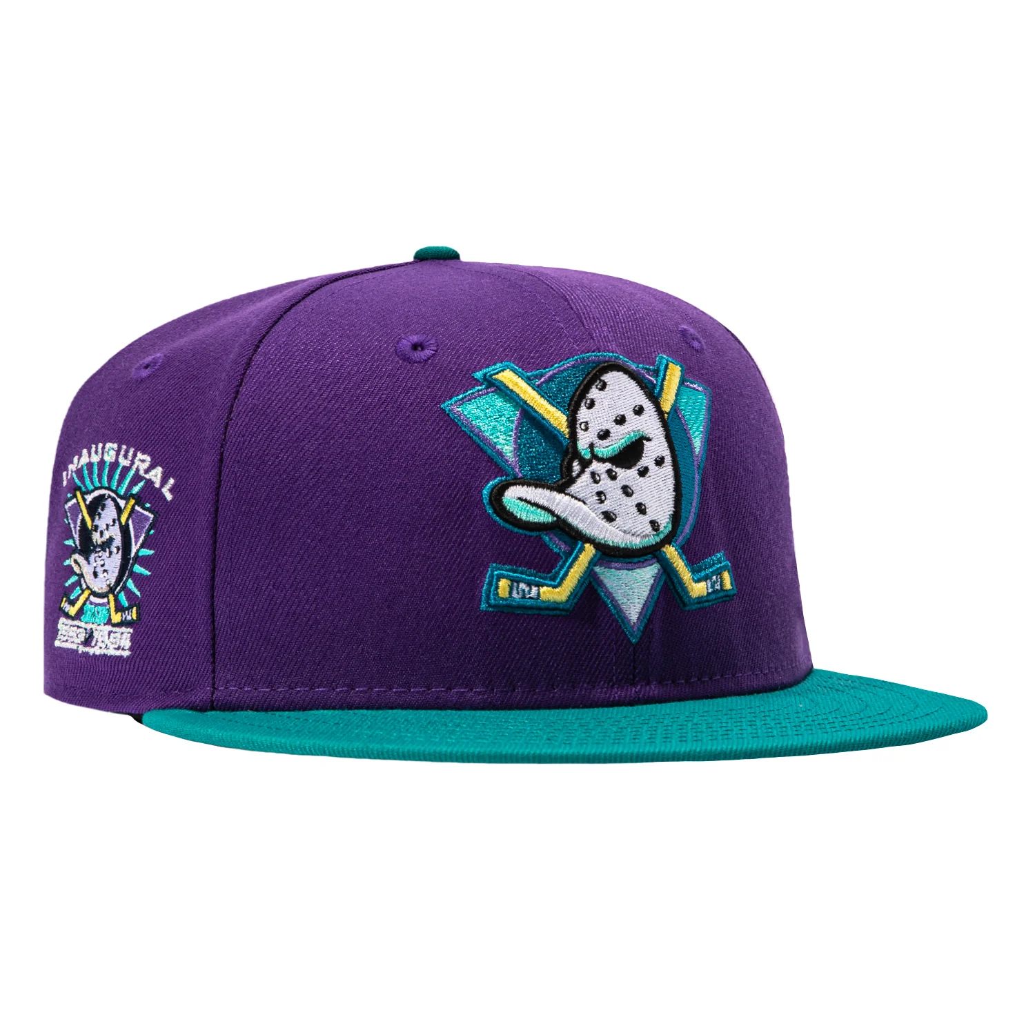 New Era 59Fifty Anaheim Ducks Inaugural Patch Gradient Hat - Purple, Teal