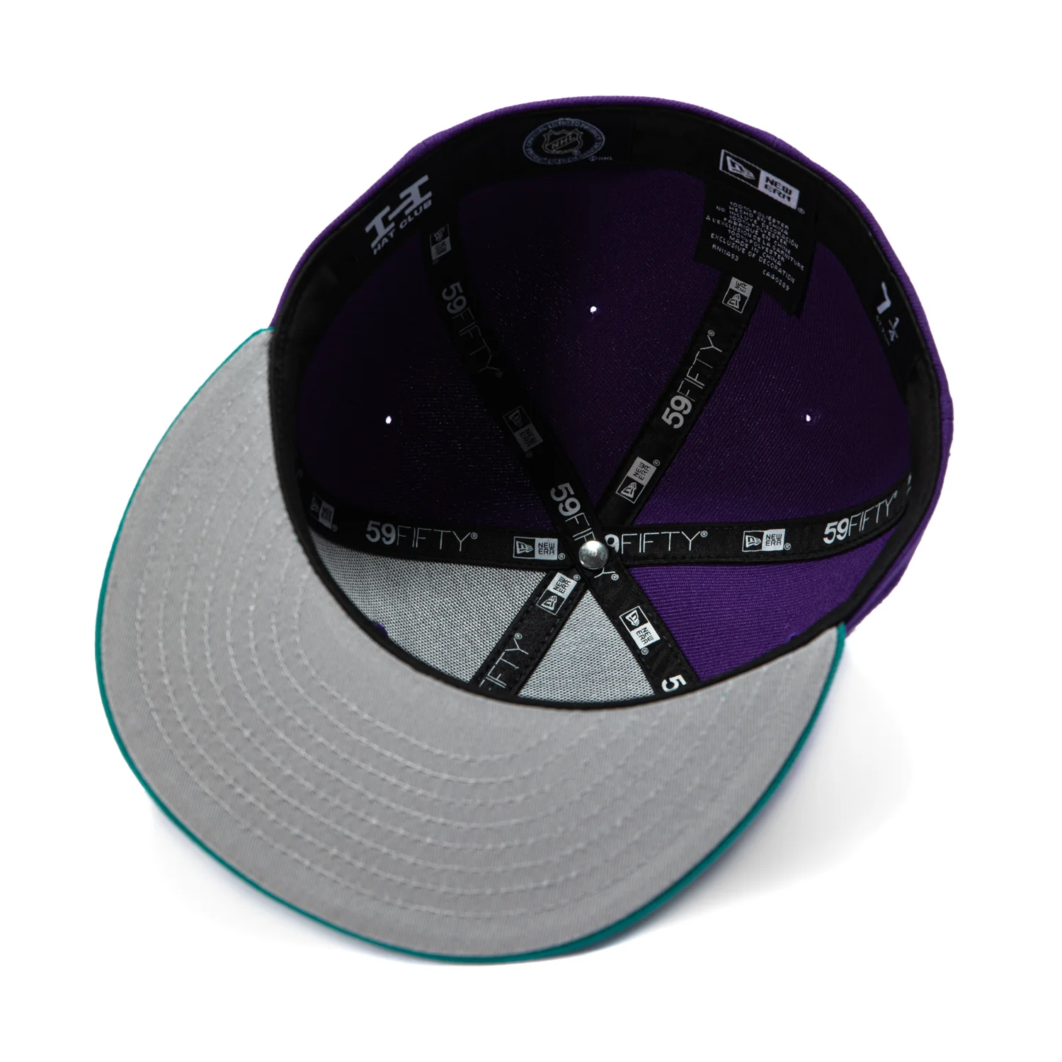 New Era 59Fifty Anaheim Ducks Inaugural Patch Gradient Hat - Purple, Teal - Image 2