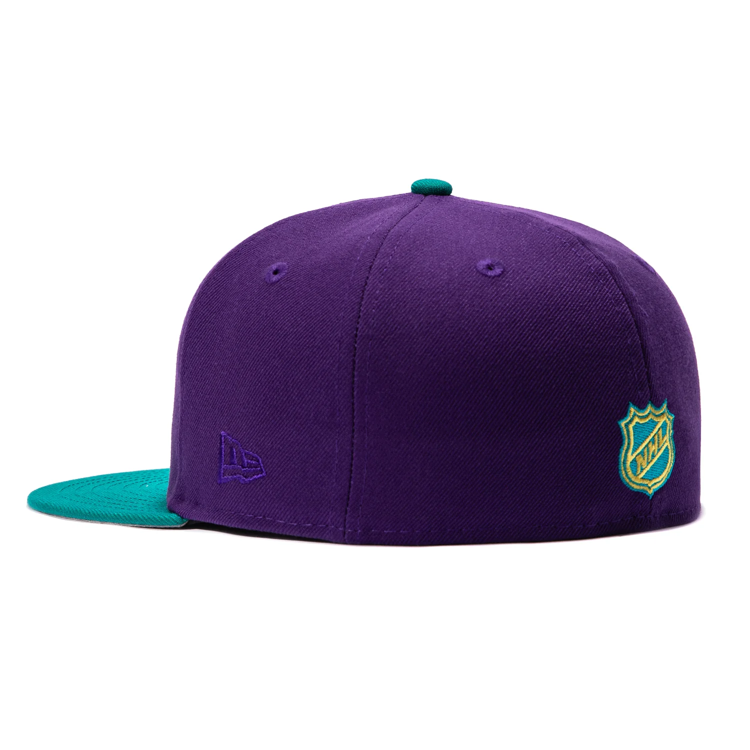 New Era 59Fifty Anaheim Ducks Inaugural Patch Gradient Hat - Purple, Teal - Image 3