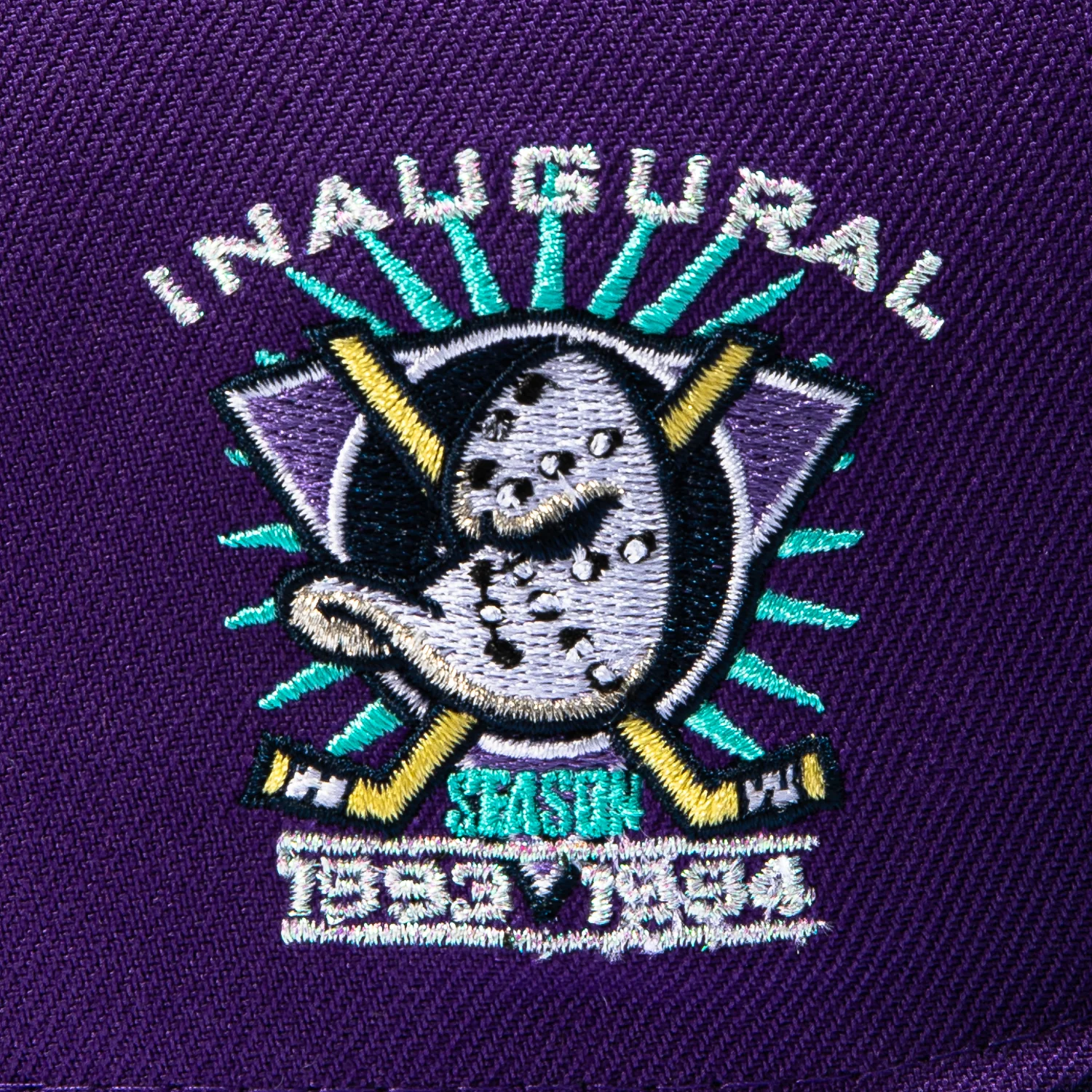 New Era 59Fifty Anaheim Ducks Inaugural Patch Gradient Hat - Purple, Teal - Image 5