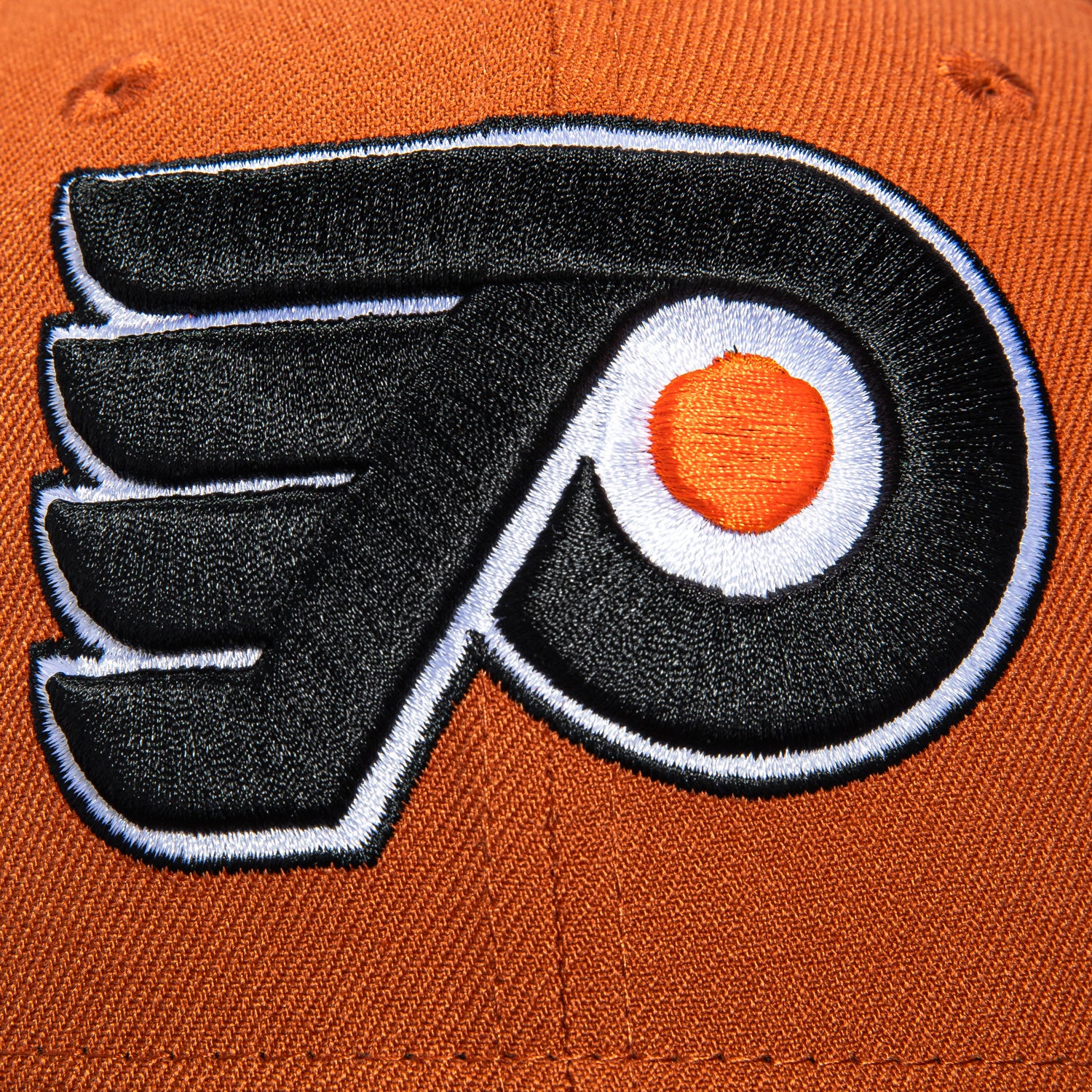 New Era 59Fifty Philadelphia Flyers 1992 All Star Game Patch Hat - Burnt Orange, Black - Image 4