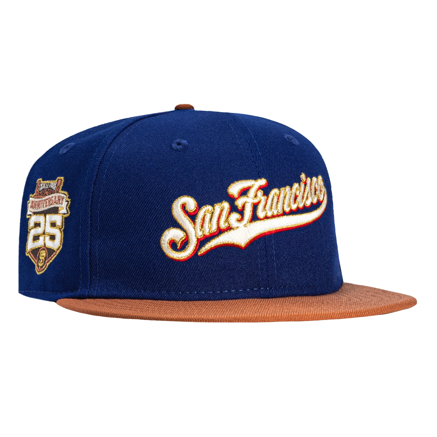 New Era 59Fifty San Francisco Giants 25th Anniversary Stadium Patch Script Hat - Royal, Brown