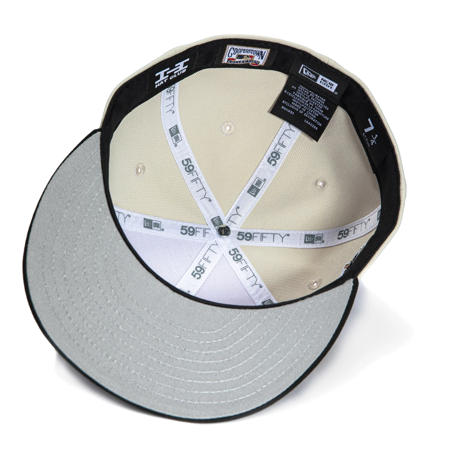 New Era 59Fifty San Francisco Giants 25th Anniversary Stadium Patch Script Hat - Stone, Black, Orange - Image 2