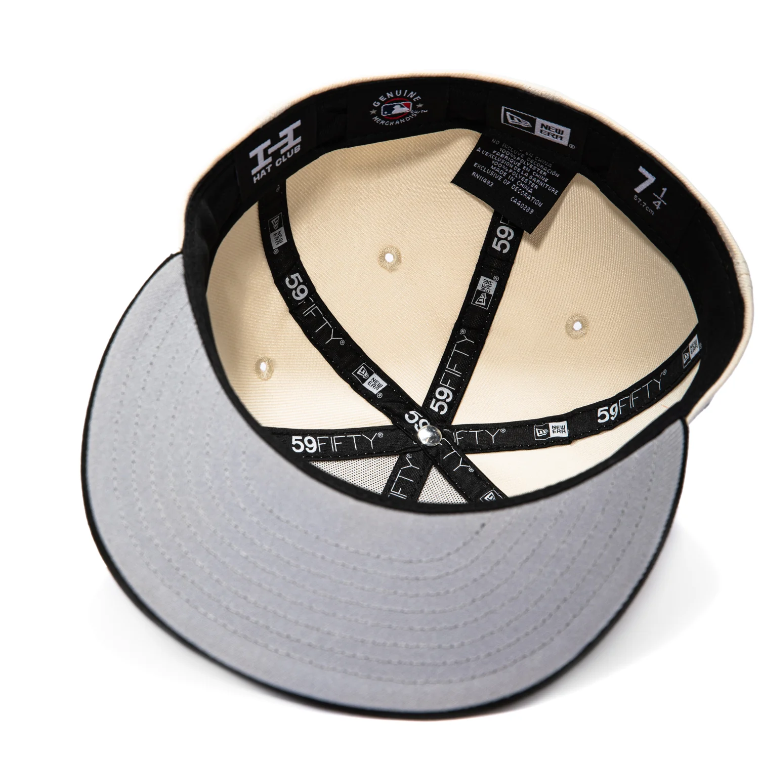 New Era 59Fifty San Francisco Giants Logo Patch Alternate Word Hat - Cream, Black - Image 2