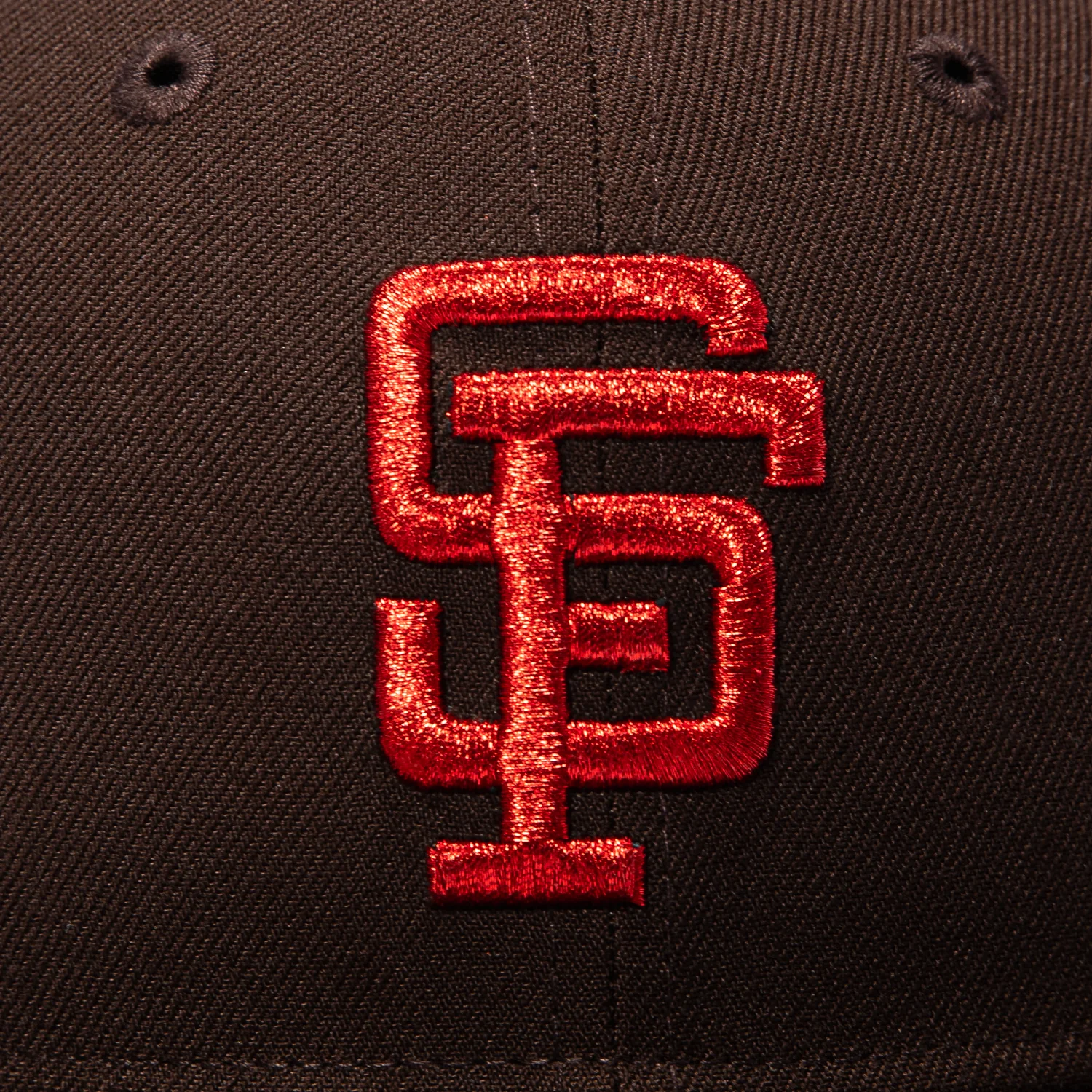New Era 59Fifty San Francisco Giants 2007 All Star Game Patch Hat - Brown, Brown, Red - Image 4