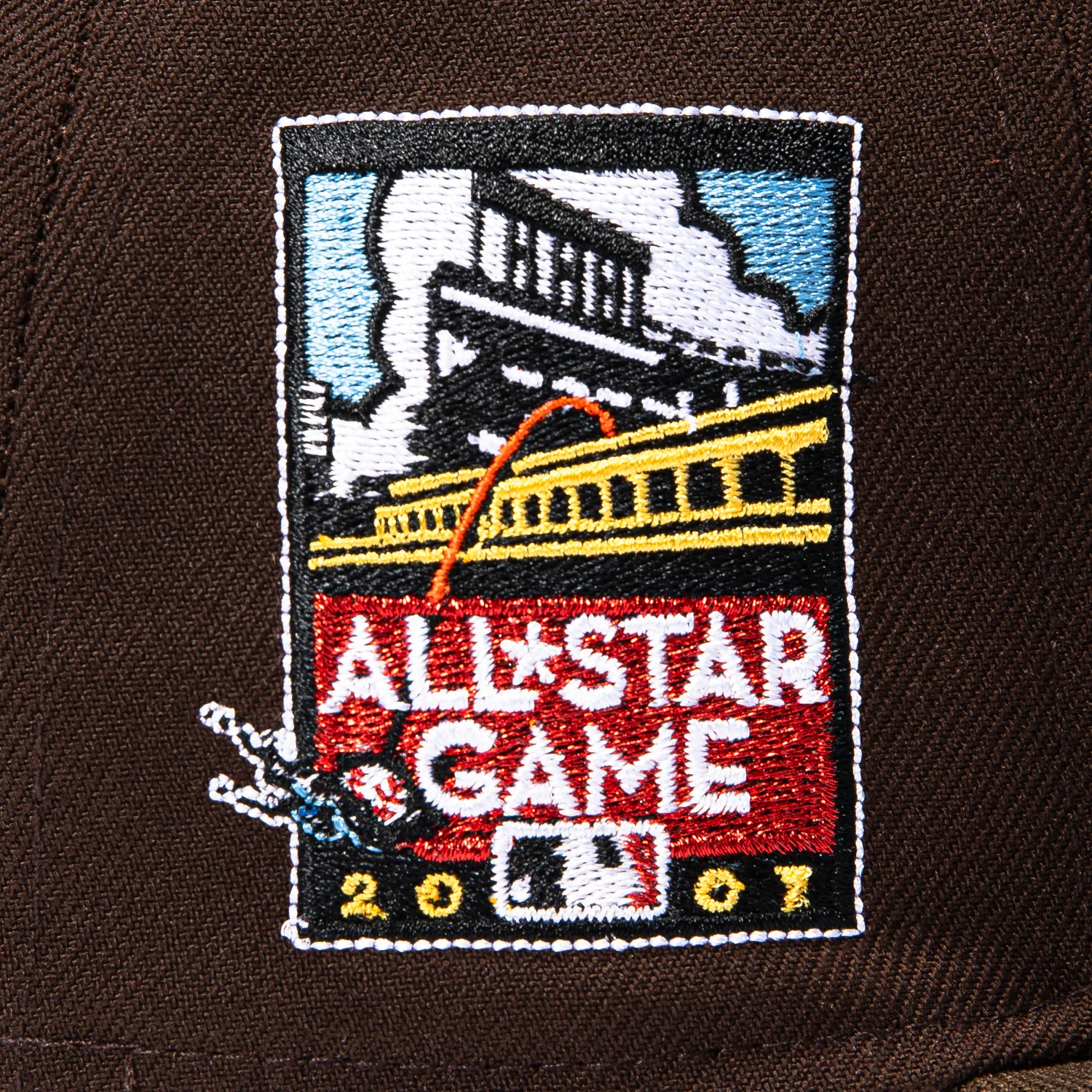 New Era 59Fifty San Francisco Giants 2007 All Star Game Patch Hat - Brown, Brown, Red - Image 5