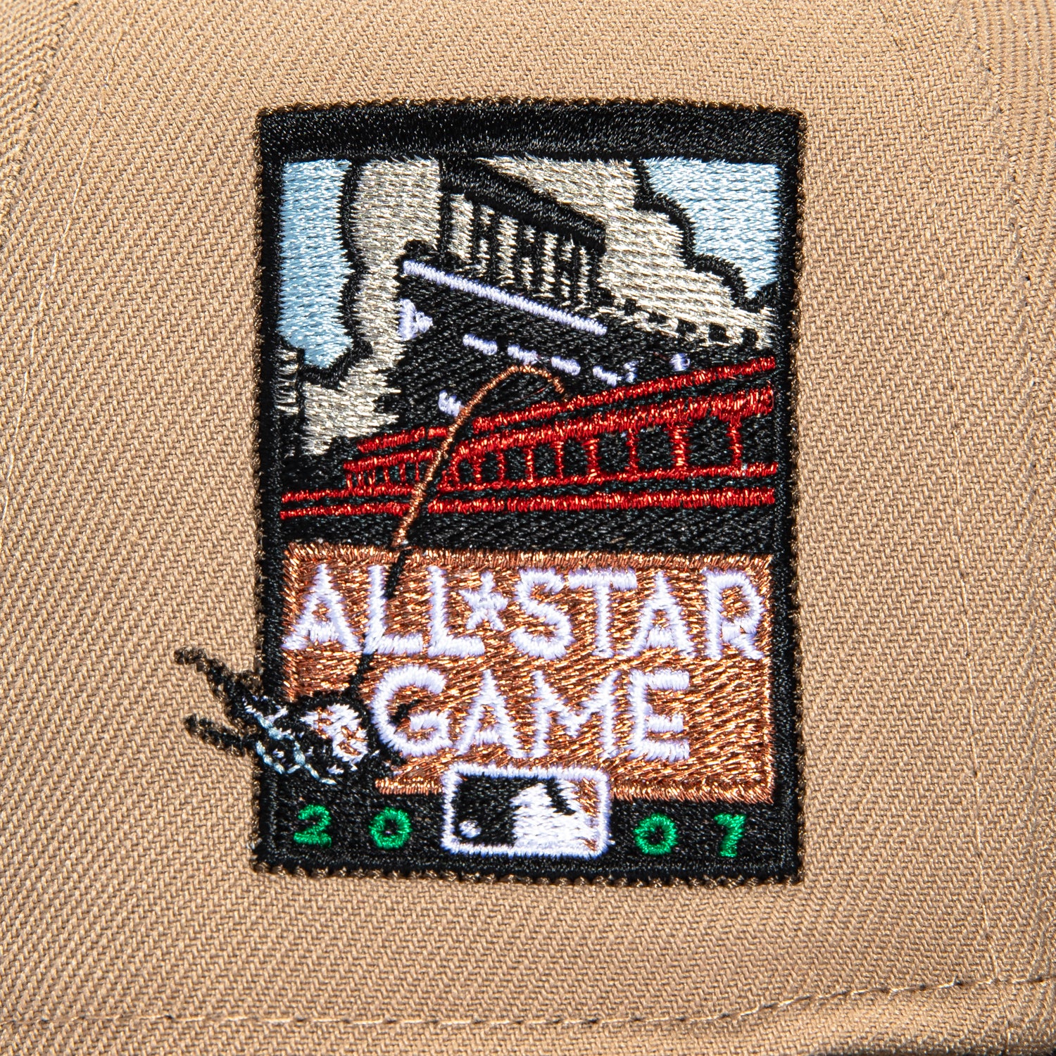 New Era 59Fifty San Francisco Giants 2007 All Star Game Patch Hat - Tan, Brown - Image 5