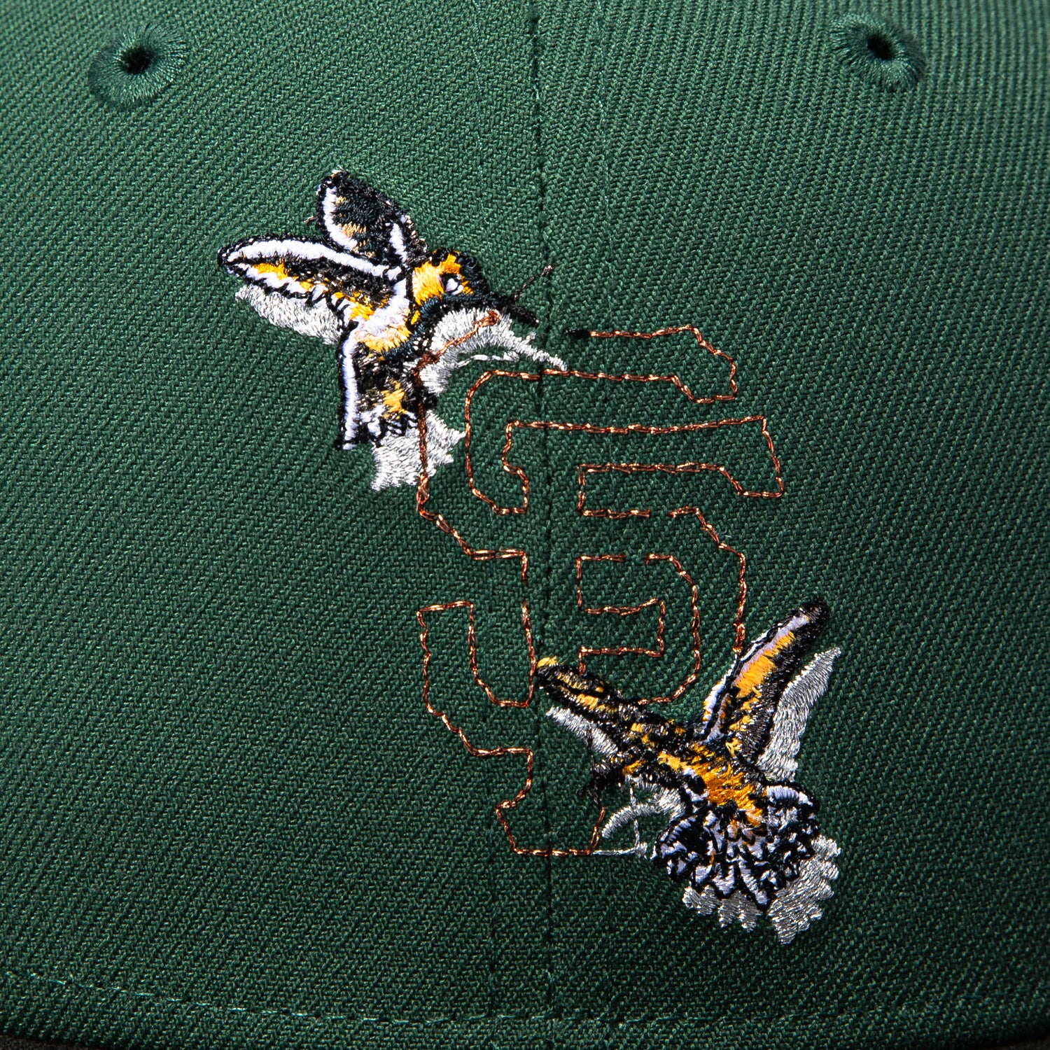 New Era 59Fifty San Francisco Giants Bird Stitch Hat - Green, Black - Image 4