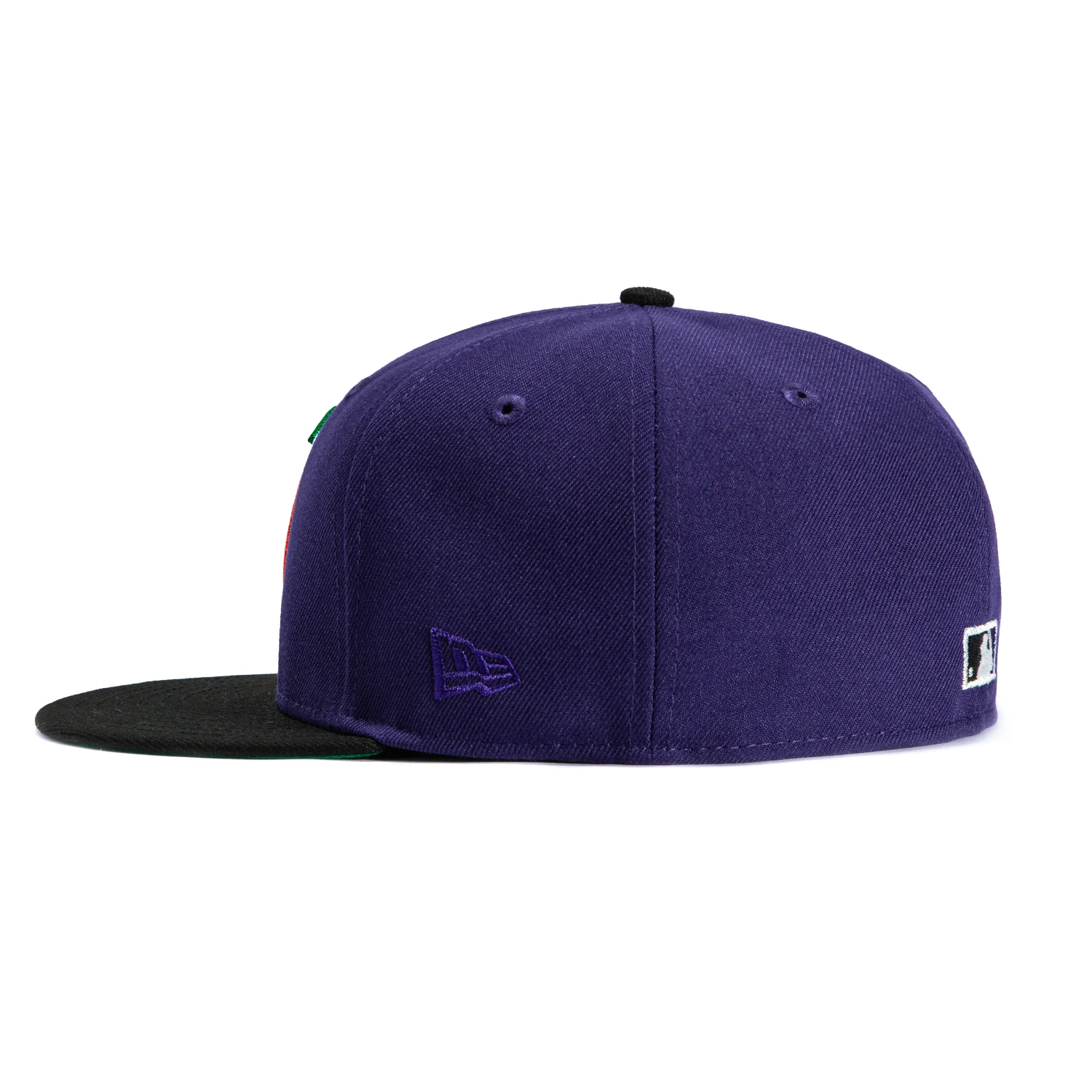 New Era 59Fifty San Francisco Giants Battle of the Bay Patch Orange Hat - Purple, Black - Image 3