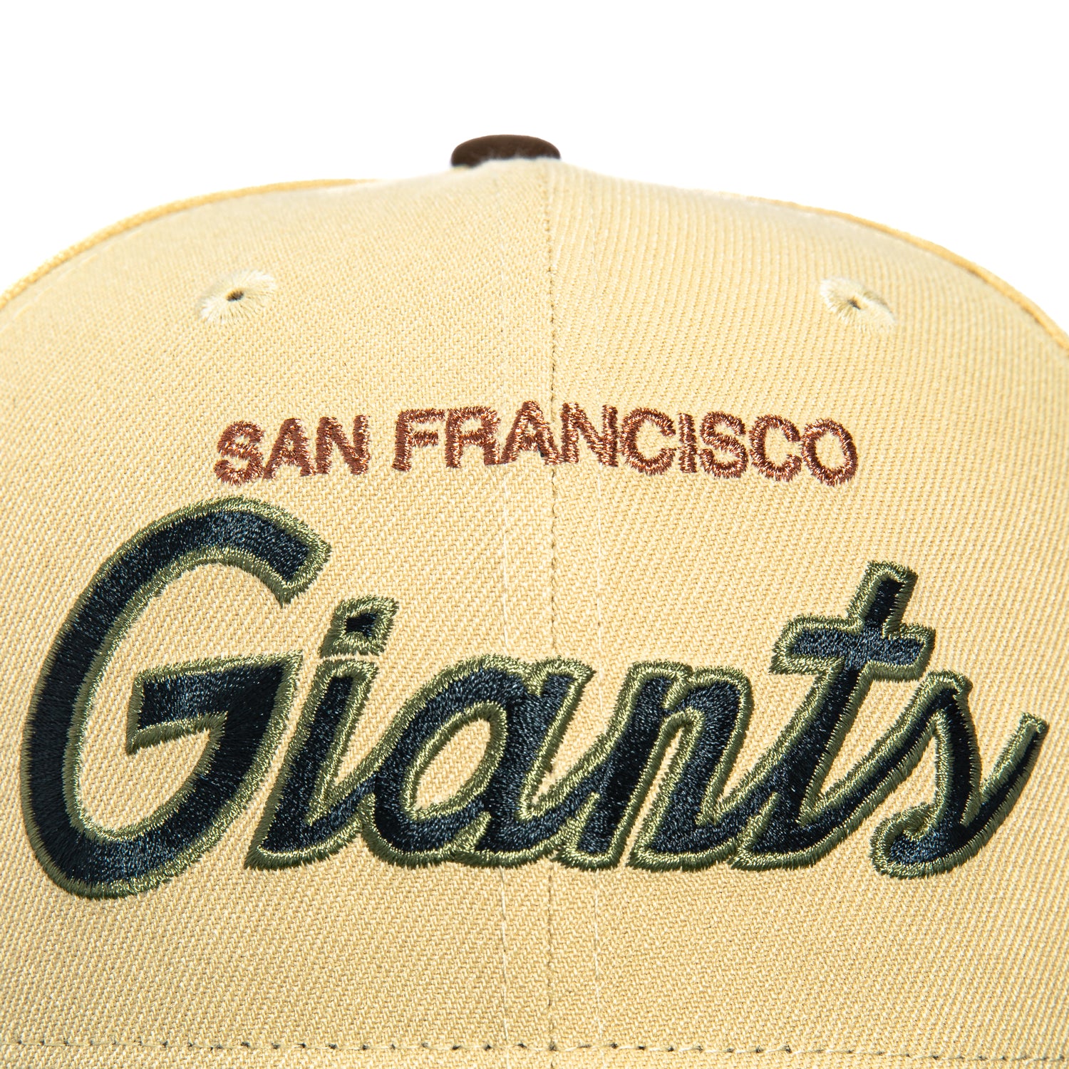 New Era 59Fifty San Francisco Giants Script Hat - Tan, Green - Image 4