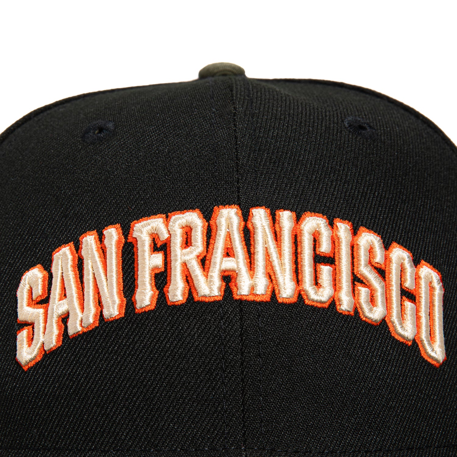 New Era 59Fifty San Francisco Giants 1989 World Series Patch Word Hat - Black, Olive, Orange - Image 4