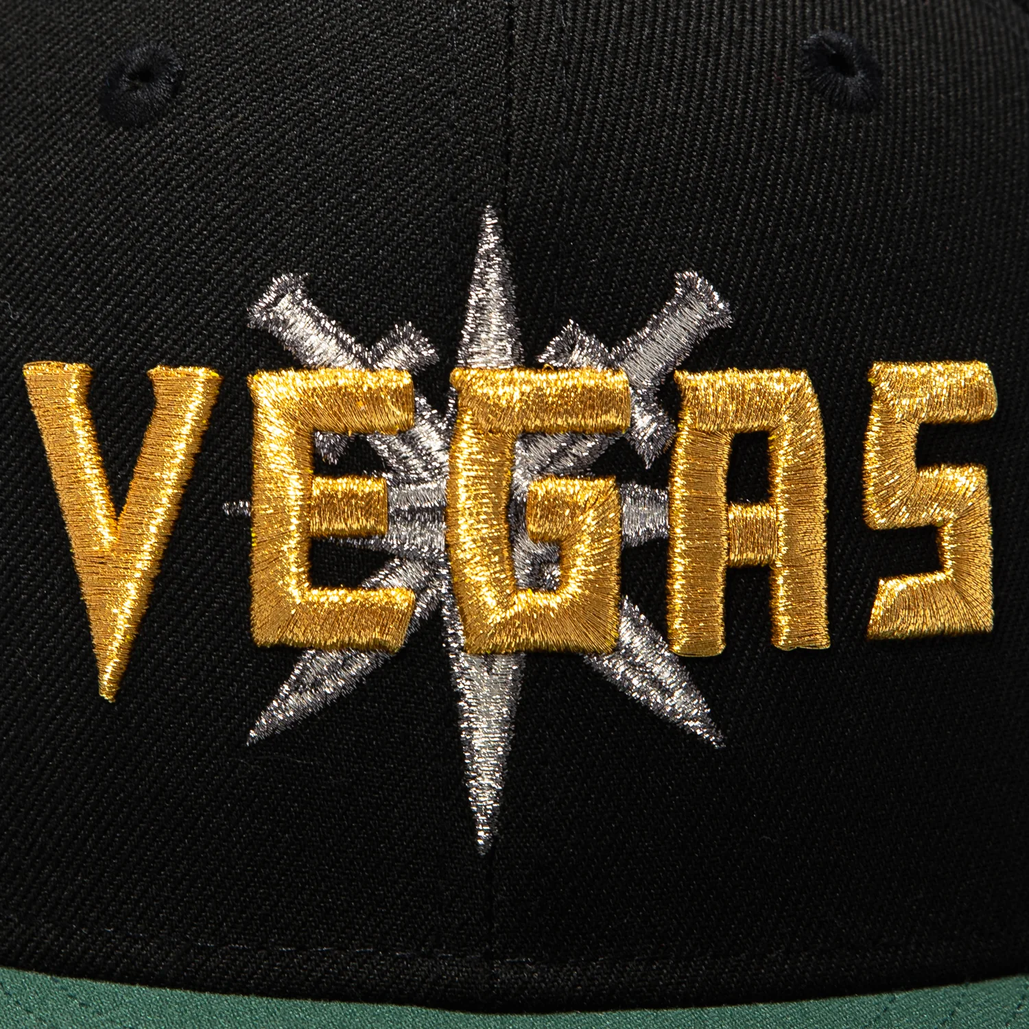 New Era 59Fifty Vegas Golden Knights 2023 Stanley Cup Champions Patch Alternate Hat - Black, Green, Metallic Gold - Image 4