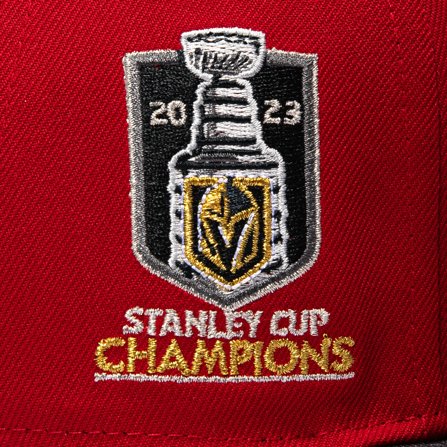 New Era 59Fifty Las Vegas Golden Knights 2023 Stanley Cup Champions Patch VGK Hat - Red, Graphite - Image 5