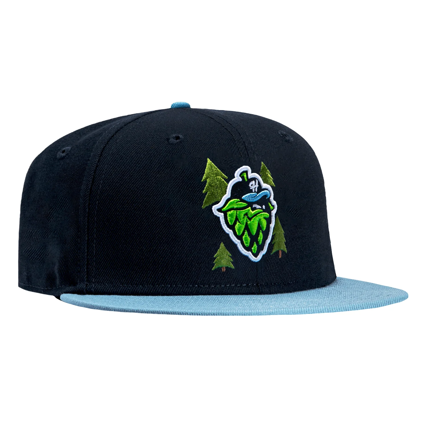New Era 59Fifty Hillsboro Hops Trees Hat - Navy, Light Blue