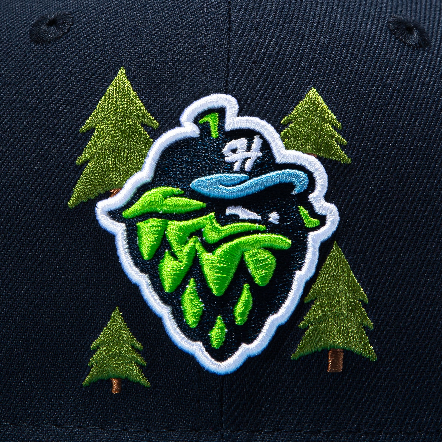 New Era 59Fifty Hillsboro Hops Trees Hat - Navy, Light Blue - Image 4
