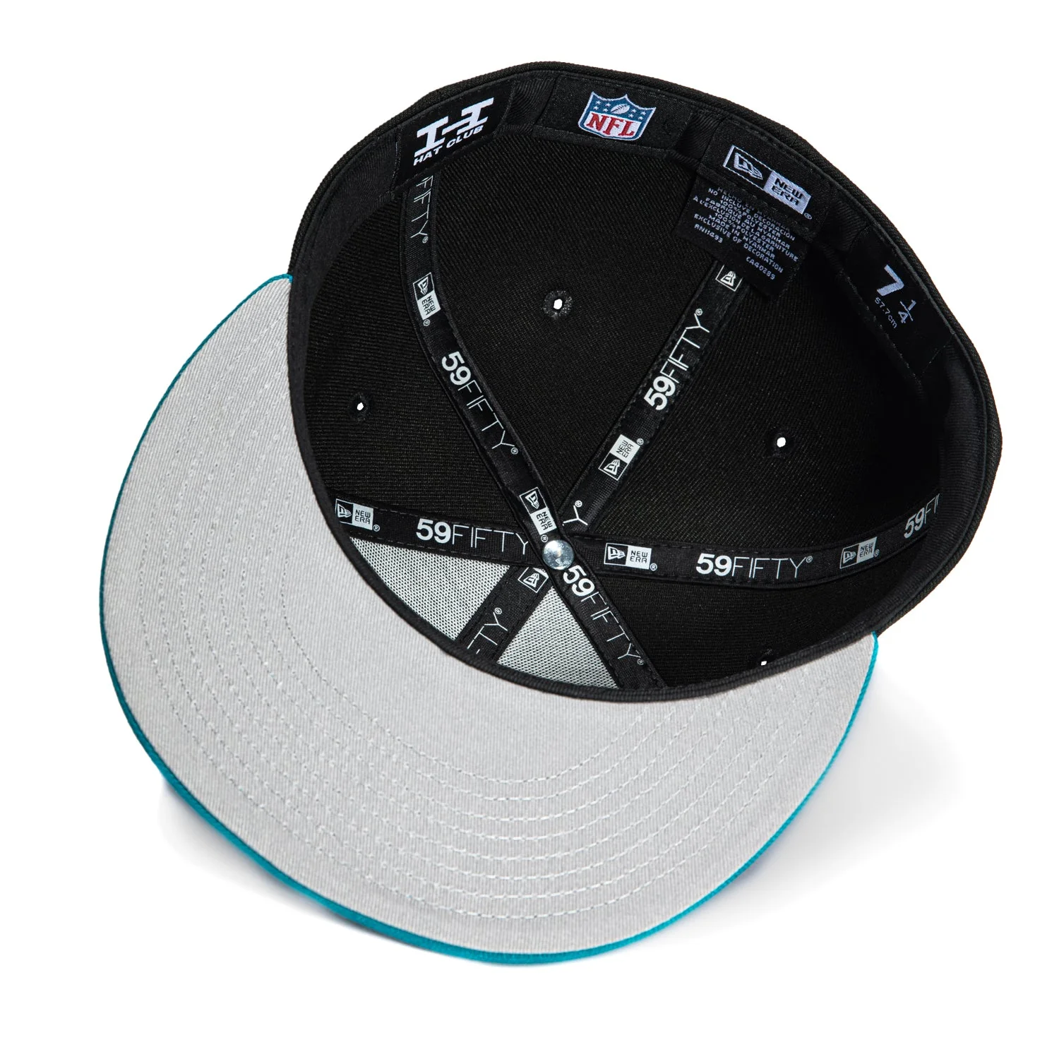 New Era 59Fifty Jacksonville Jaguars 1995 Hat - Black, Teal - Image 2