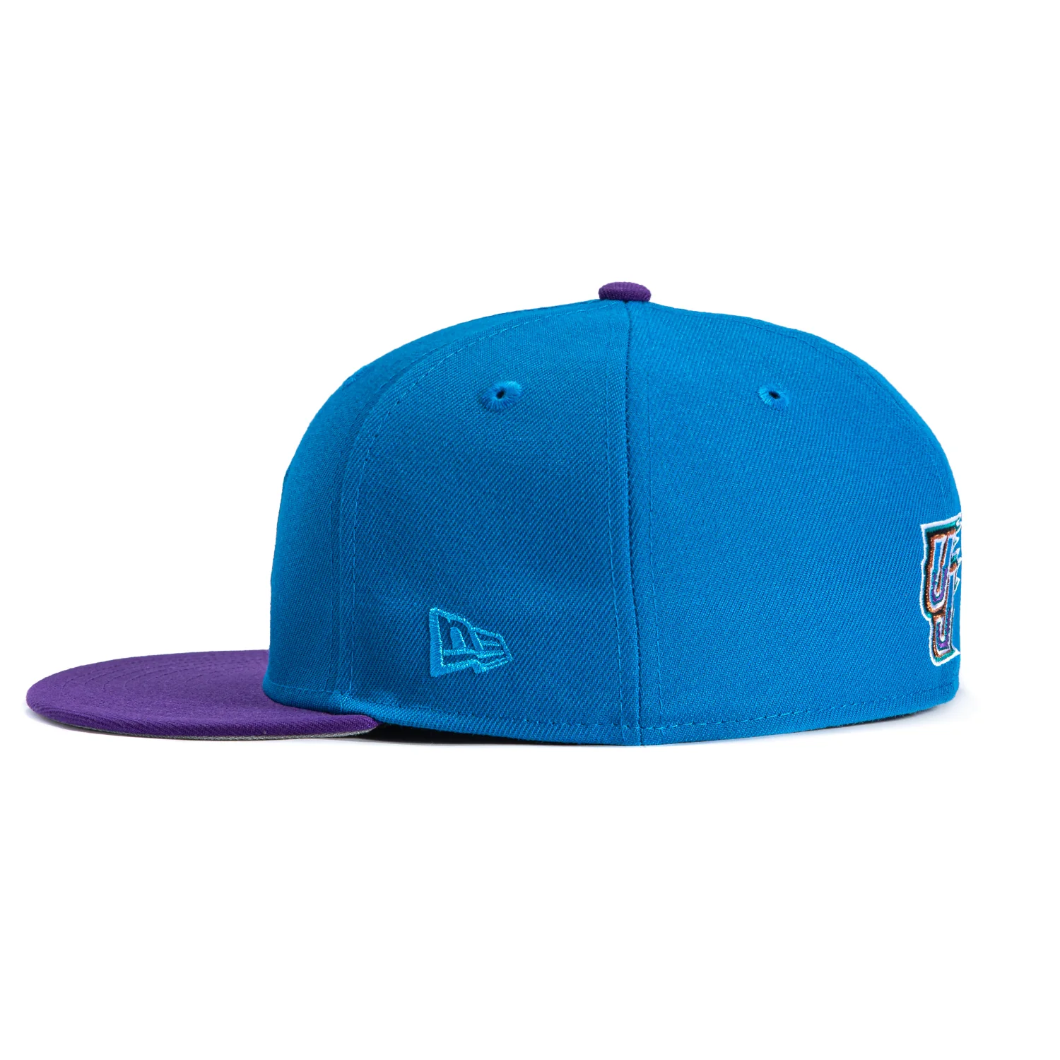 New Era 59Fifty Utah Jazz 1997 NBA Finals Patch Alternate Hat - Neon Blue, Purple - Image 3