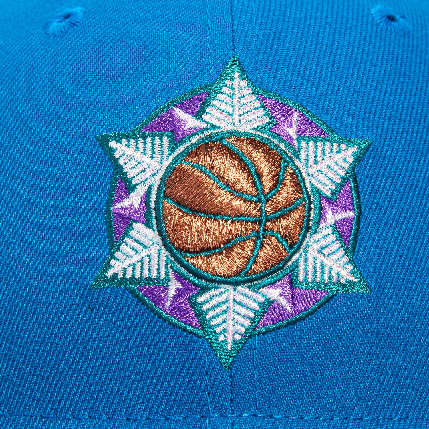 New Era 59Fifty Utah Jazz 1997 NBA Finals Patch Alternate Hat - Neon Blue, Purple - Image 4