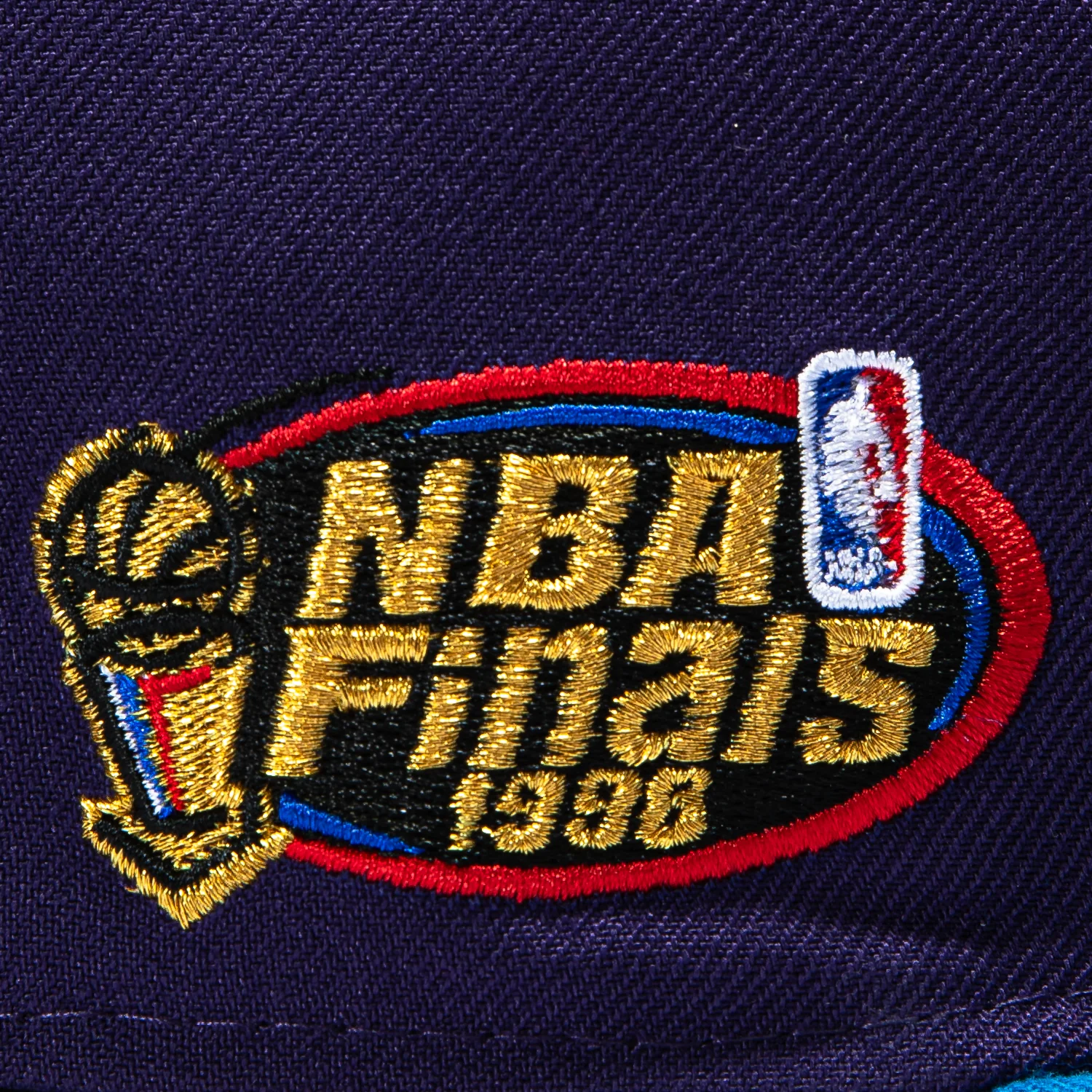 New Era 59Fifty Utah Jazz 1998 NBA Finals Patch Alternate Hat - Purple, Neon Blue - Image 5