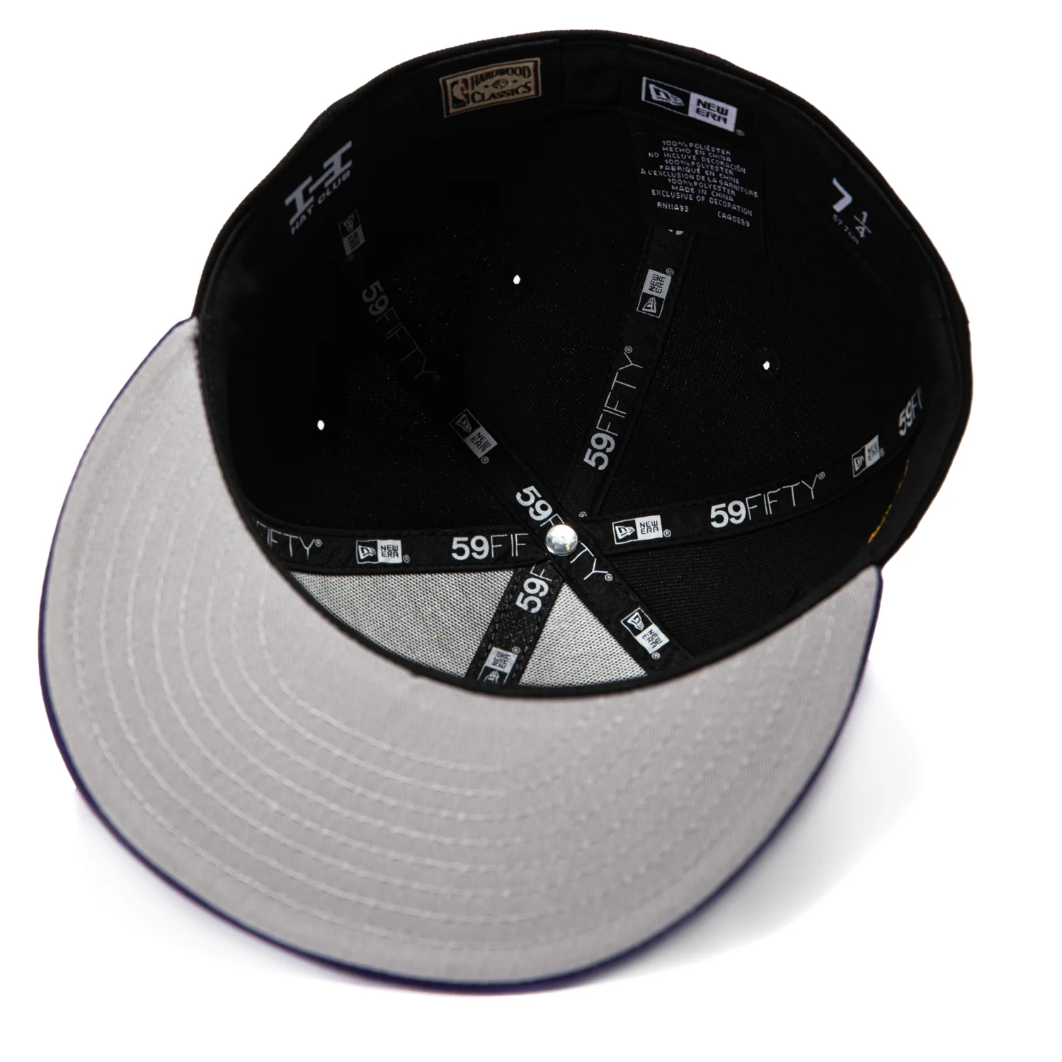New Era 59Fifty Los Angeles Lakers 1960 Patch Script Hat - Black, Purple, Gold - Image 2