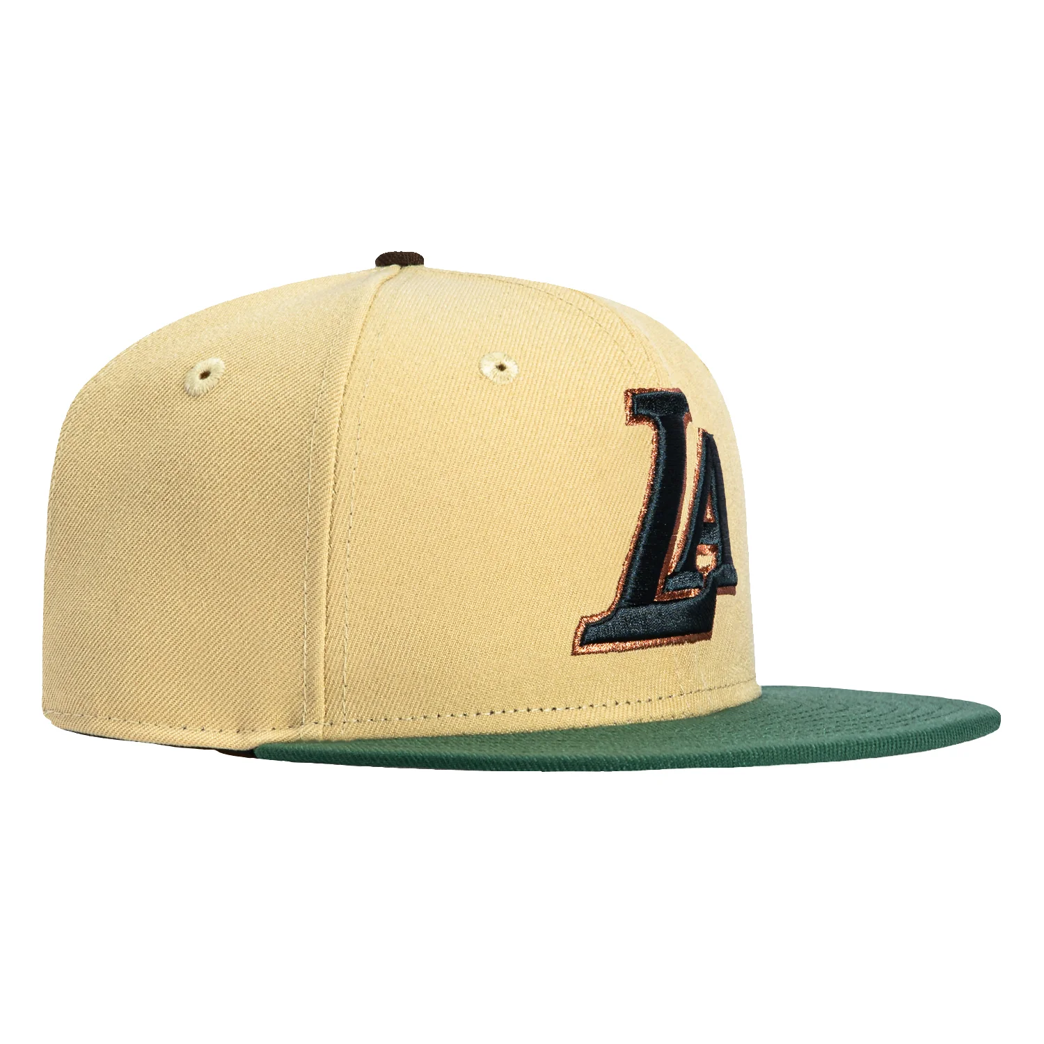 New Era 59Fifty Los Angeles Lakers LA Hat - Tan, Green