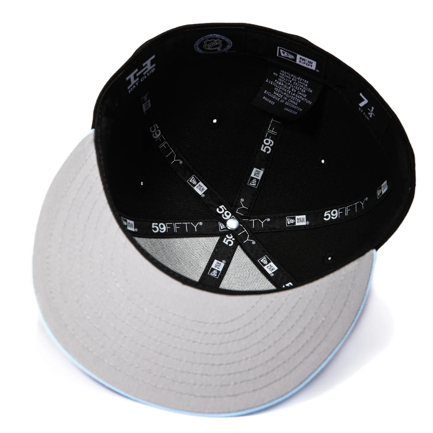 New Era 59Fifty Utah Mammoth Tusky Hat - Black, Light Blue - Image 2