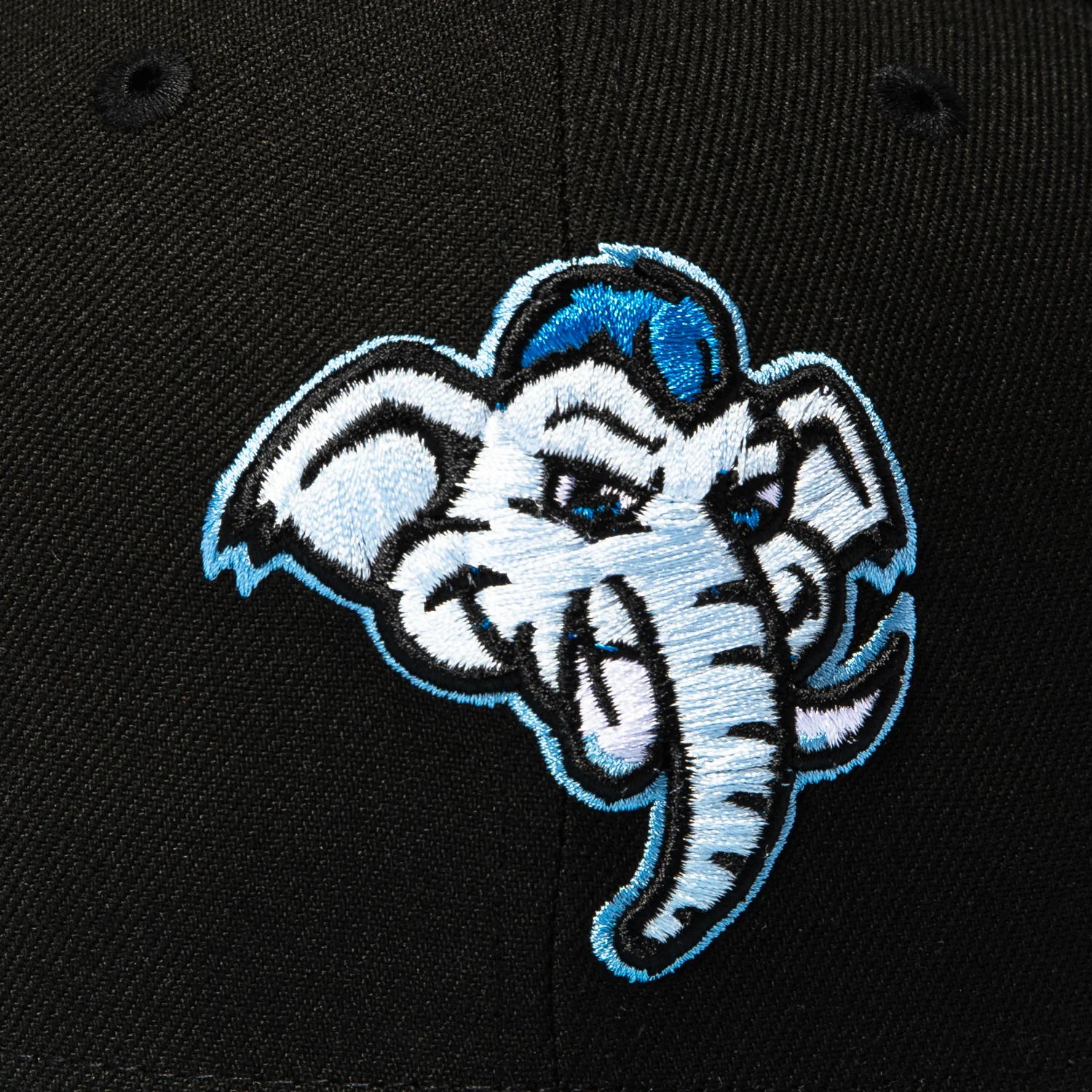 New Era 59Fifty Utah Mammoth Tusky Hat - Black, Light Blue - Image 4