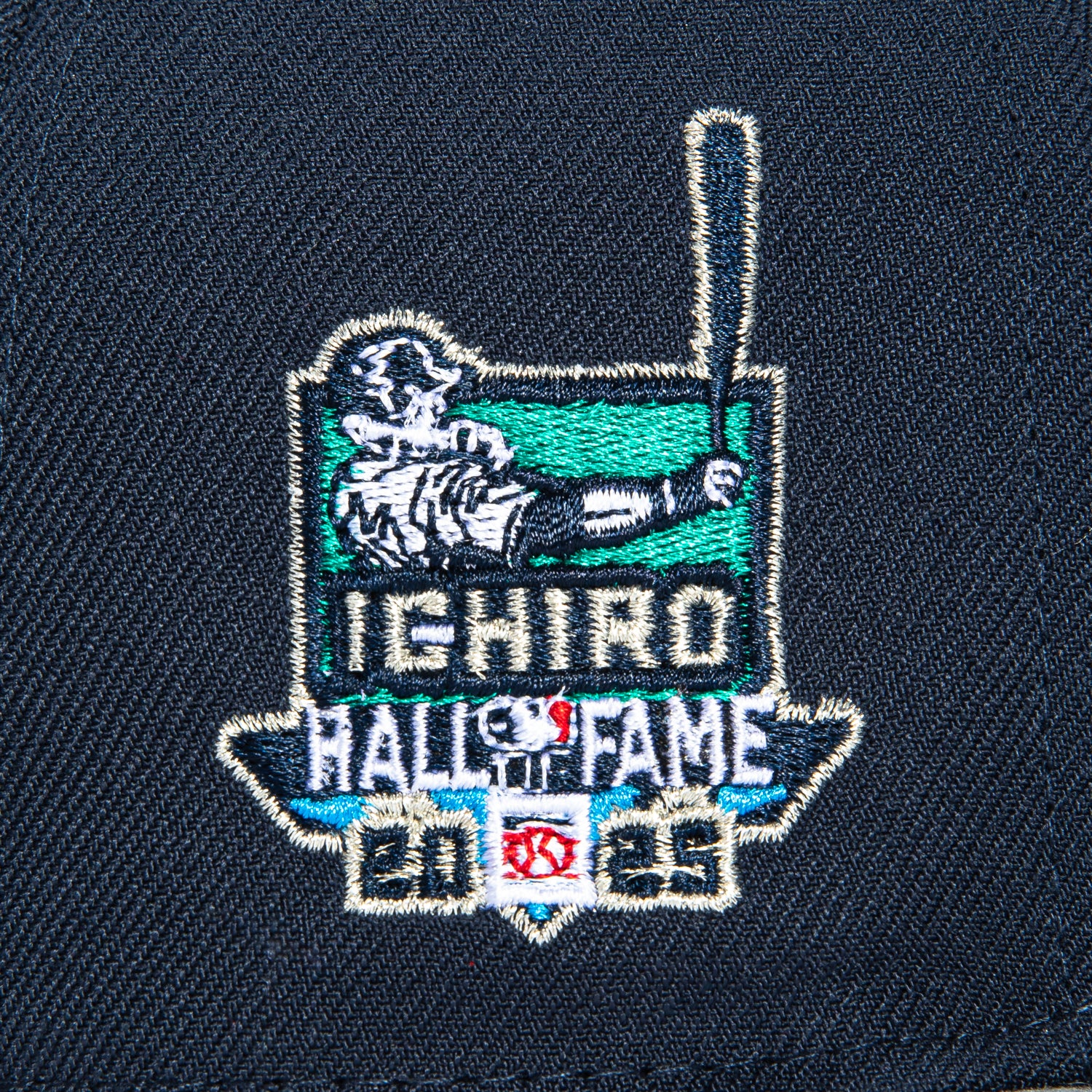 New Era 59Fifty Seattle Mariners Ichiro 2025 Hall of Fame Patch Hat - Navy, Storm Grey - Image 5