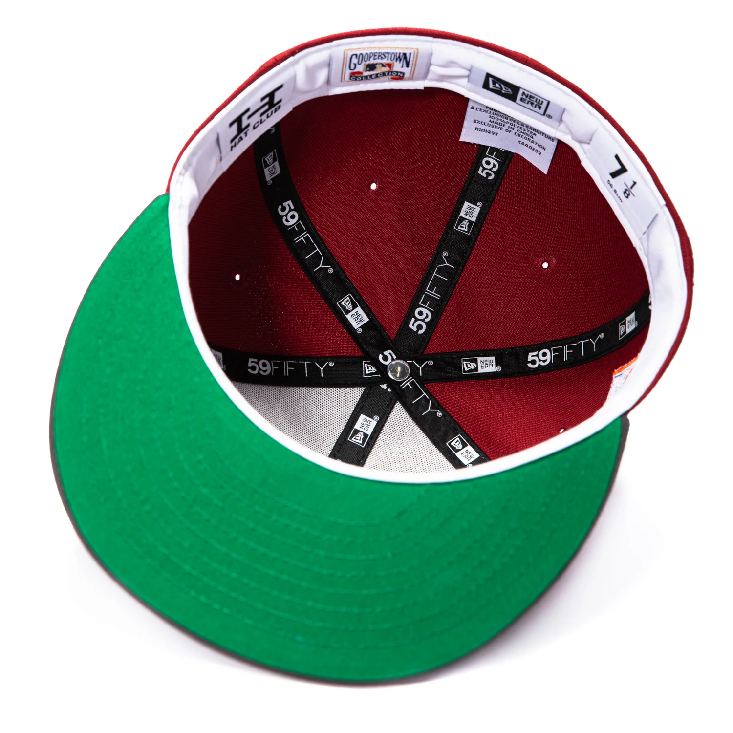 New Era 59Fifty New York Mets 25th Anniversary Stadium Patch Apple Hat - Cardinal, Graphite - Image 2