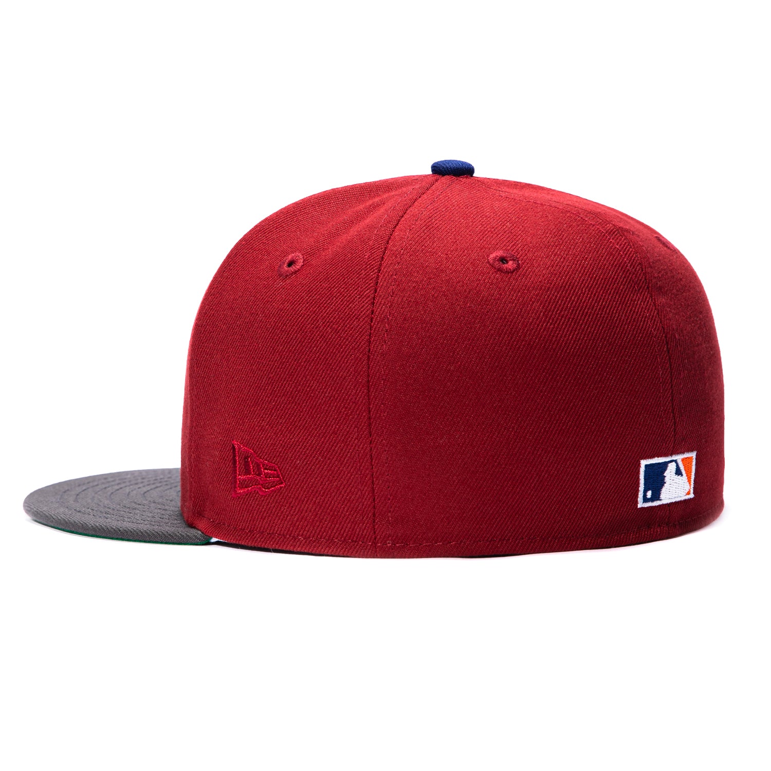 New Era 59Fifty New York Mets 25th Anniversary Stadium Patch Apple Hat - Cardinal, Graphite - Image 3
