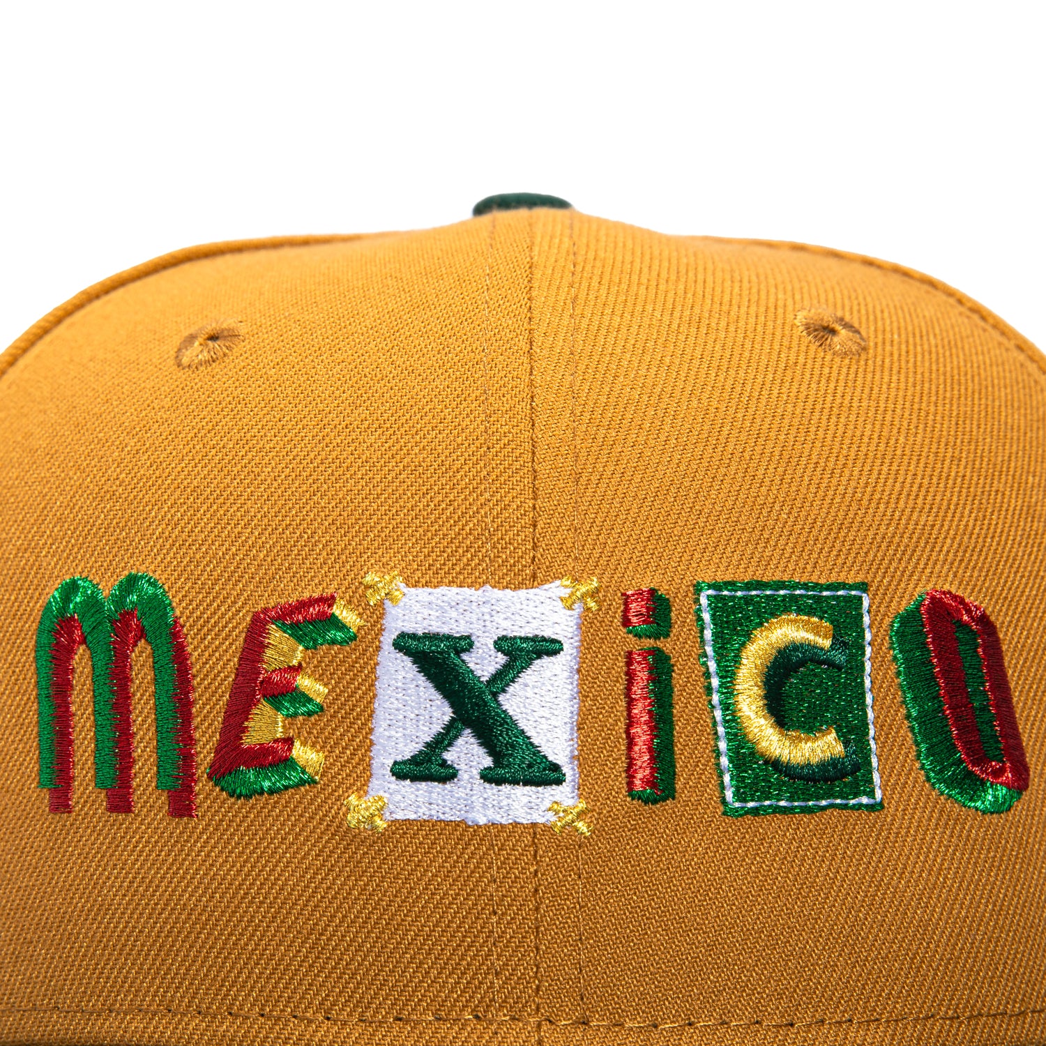 New Era 59Fifty Mexico Mexican Flag Patch Ransom Hat - Khaki, Green - Image 4