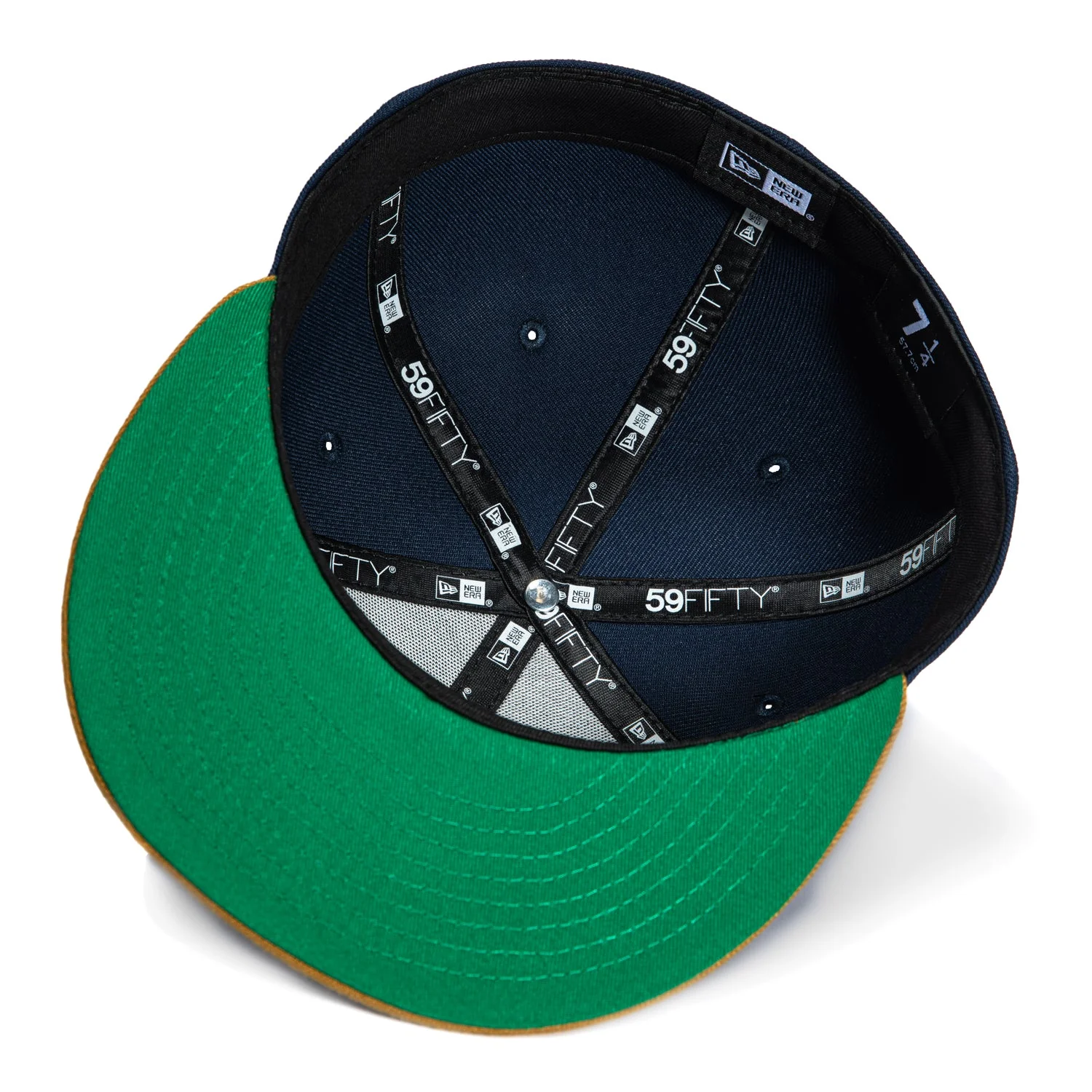 New Era 59Fifty Notre Dame Fighting Irish Shamrock Hat - Navy, Gold - Image 2