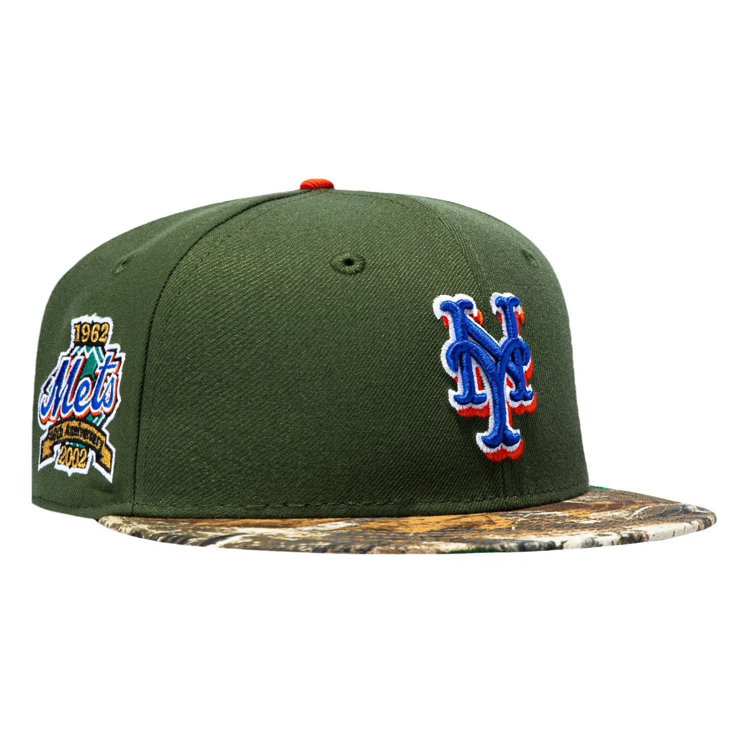 New Era 59Fifty New York Mets 40th Anniversary Patch Hat - Olive, Camo