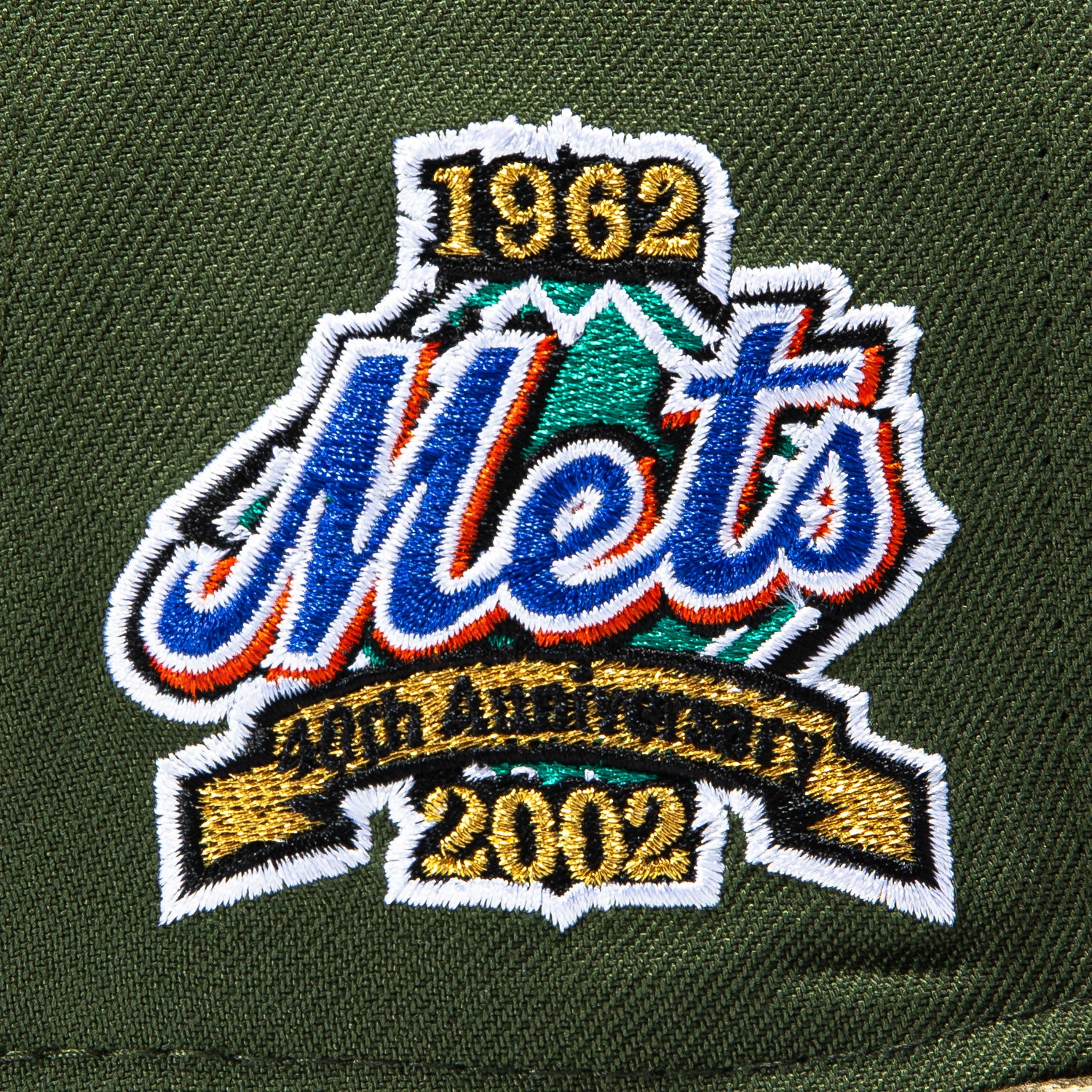 New Era 59Fifty New York Mets 40th Anniversary Patch Hat - Olive, Camo - Image 5
