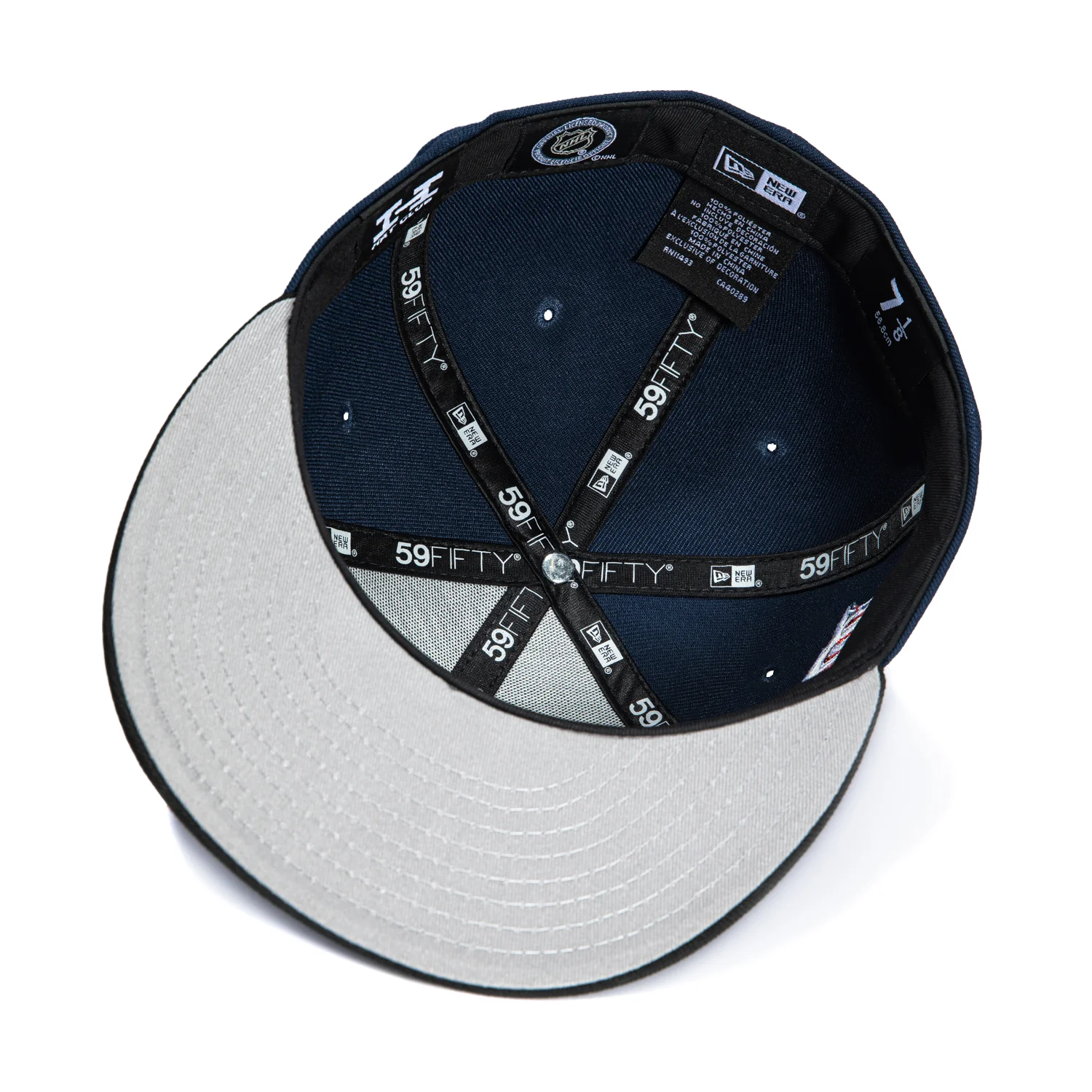 New Era 59Fifty New York Rangers 100th Anniversary Patch Hat - Navy, Black - Image 2