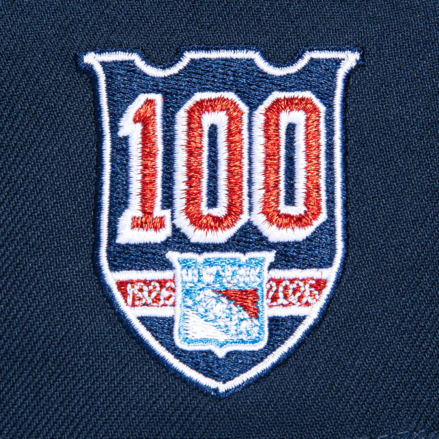New Era 59Fifty New York Rangers 100th Anniversary Patch Hat - Navy, Black - Image 5