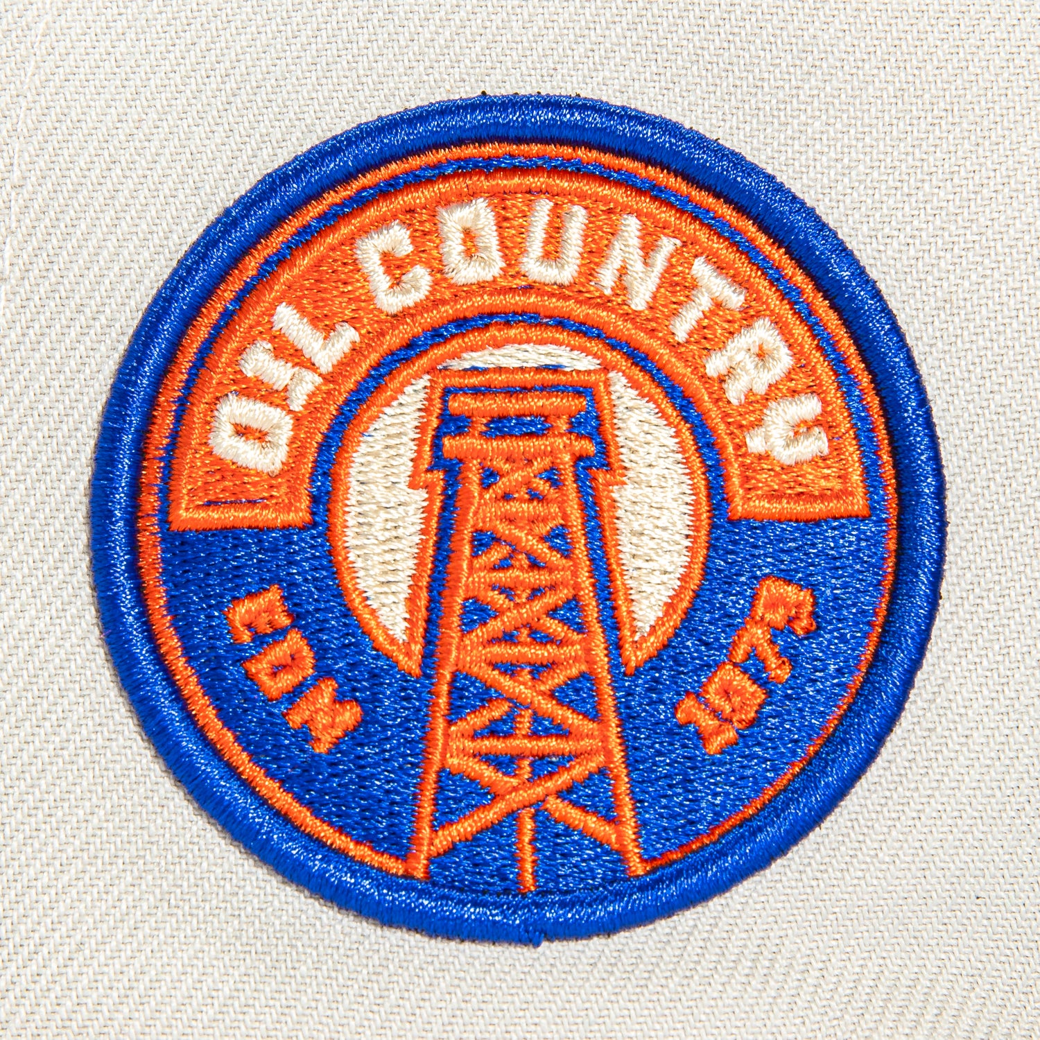 New Era 59Fifty Edmonton Oilers Oil Country Patch Script Hat - Stone, Royal - Image 5