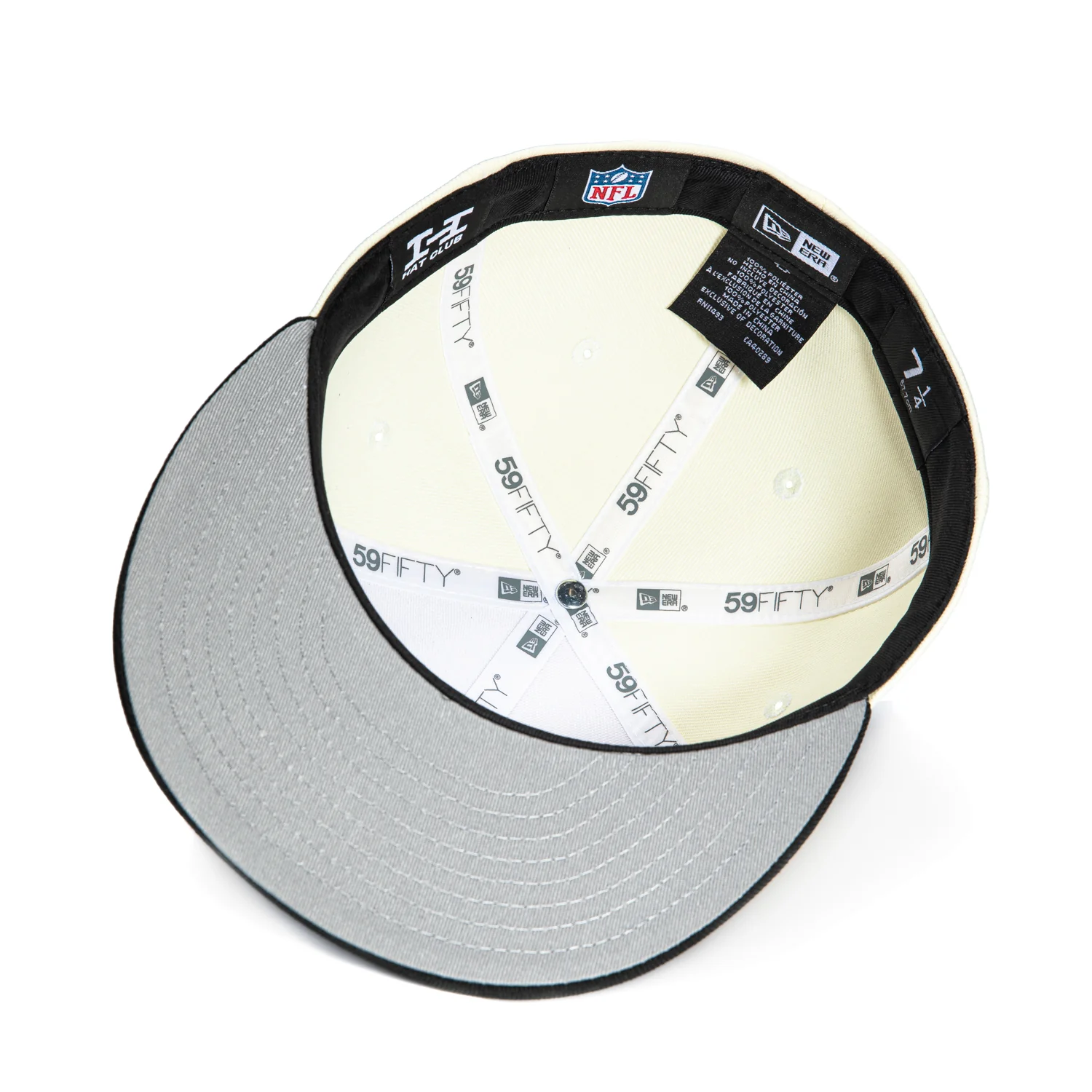 New Era 59Fifty Carolina Panthers 1996 Word Hat - White, Black - Image 2