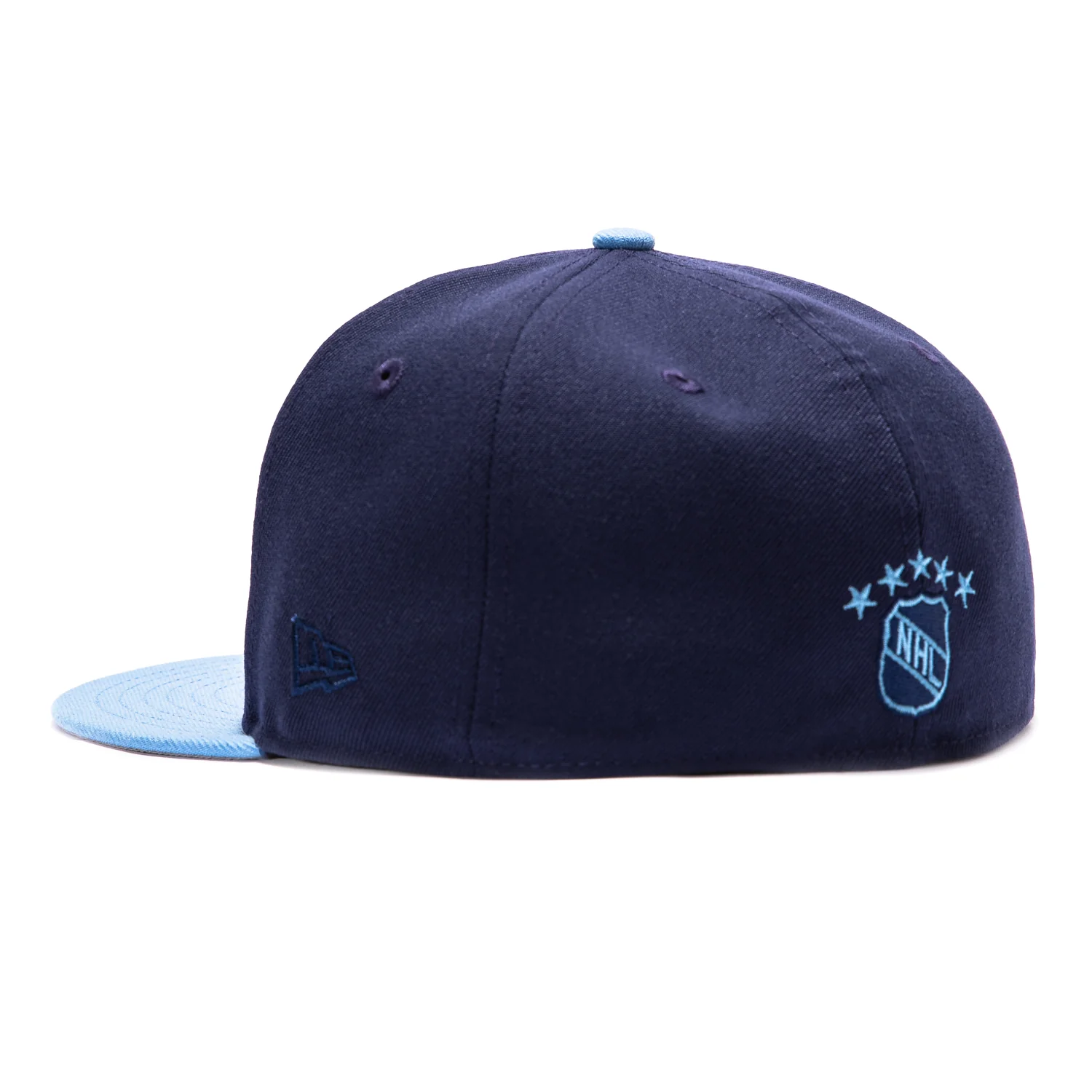 New Era 59Fifty Pittsburgh Penguins 2008 Winter Classic Patch Alternate Hat - Light Navy, Light Blue - Image 3