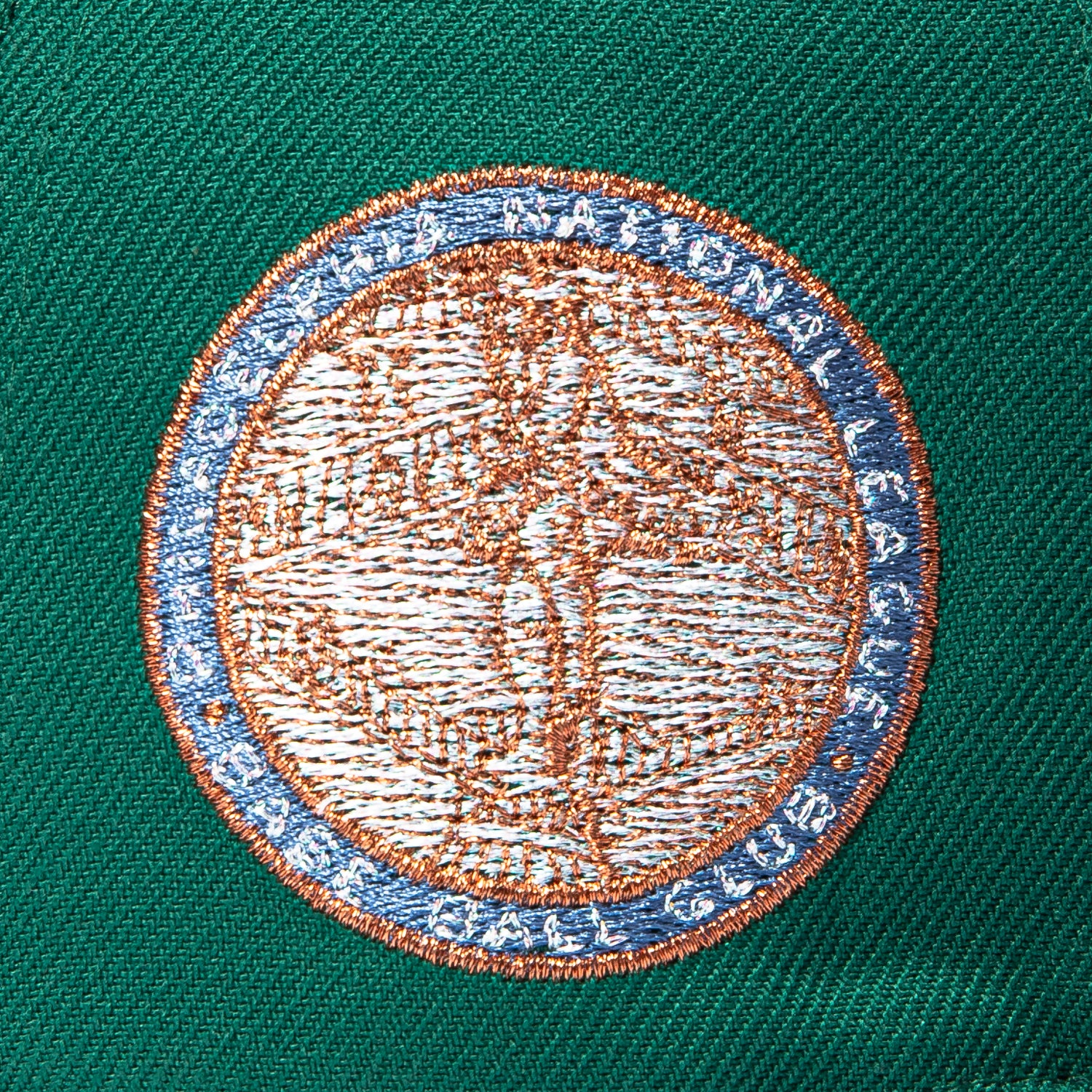 New Era 59Fifty Philadelphia Phillies Baseball Club Patch 1915 Old English Logo Hat - Green, Black, Metallic Silver - Image 4