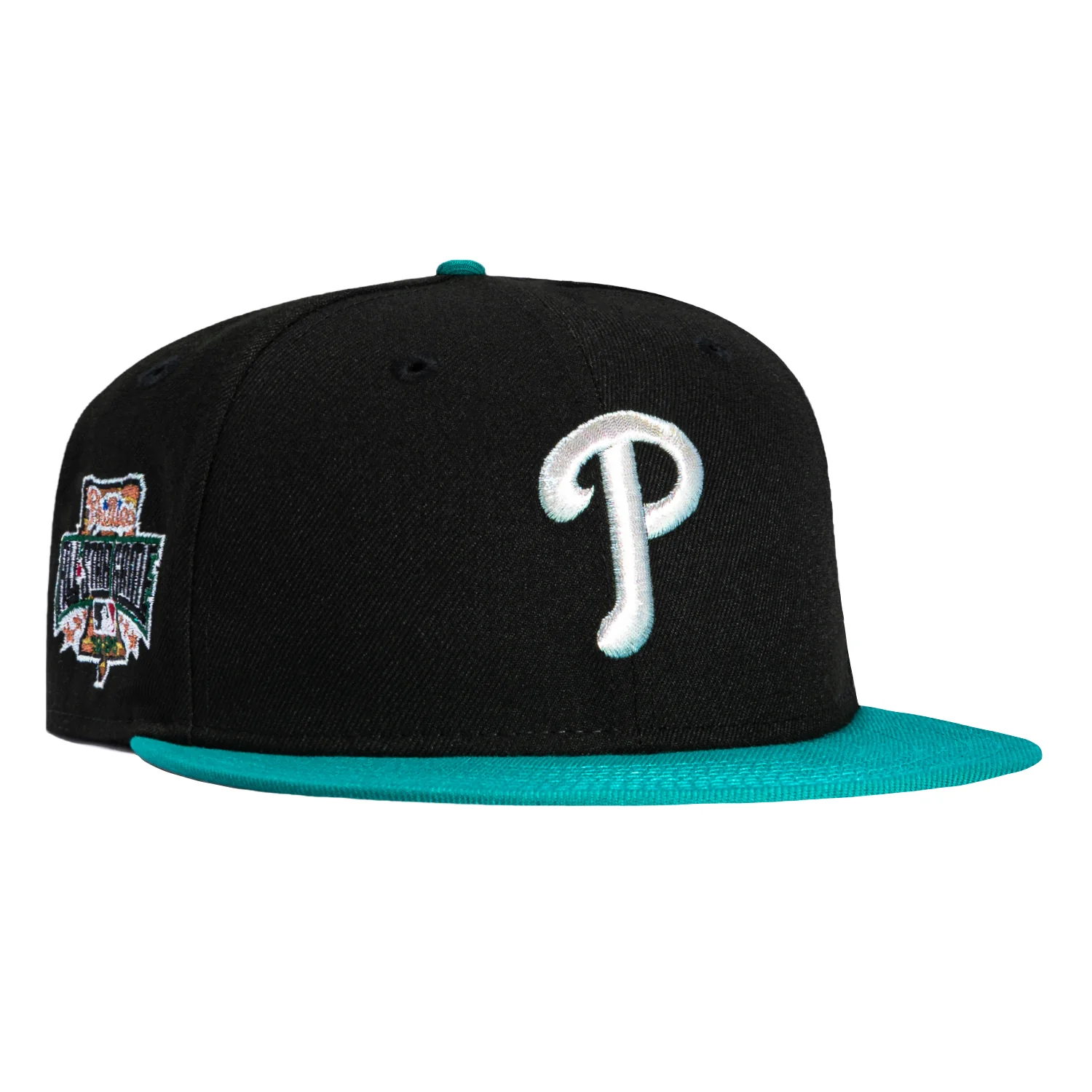 New Era 59Fifty Philadelphia Phillies 1996 All Star Game Patch Hat - Black, Teal