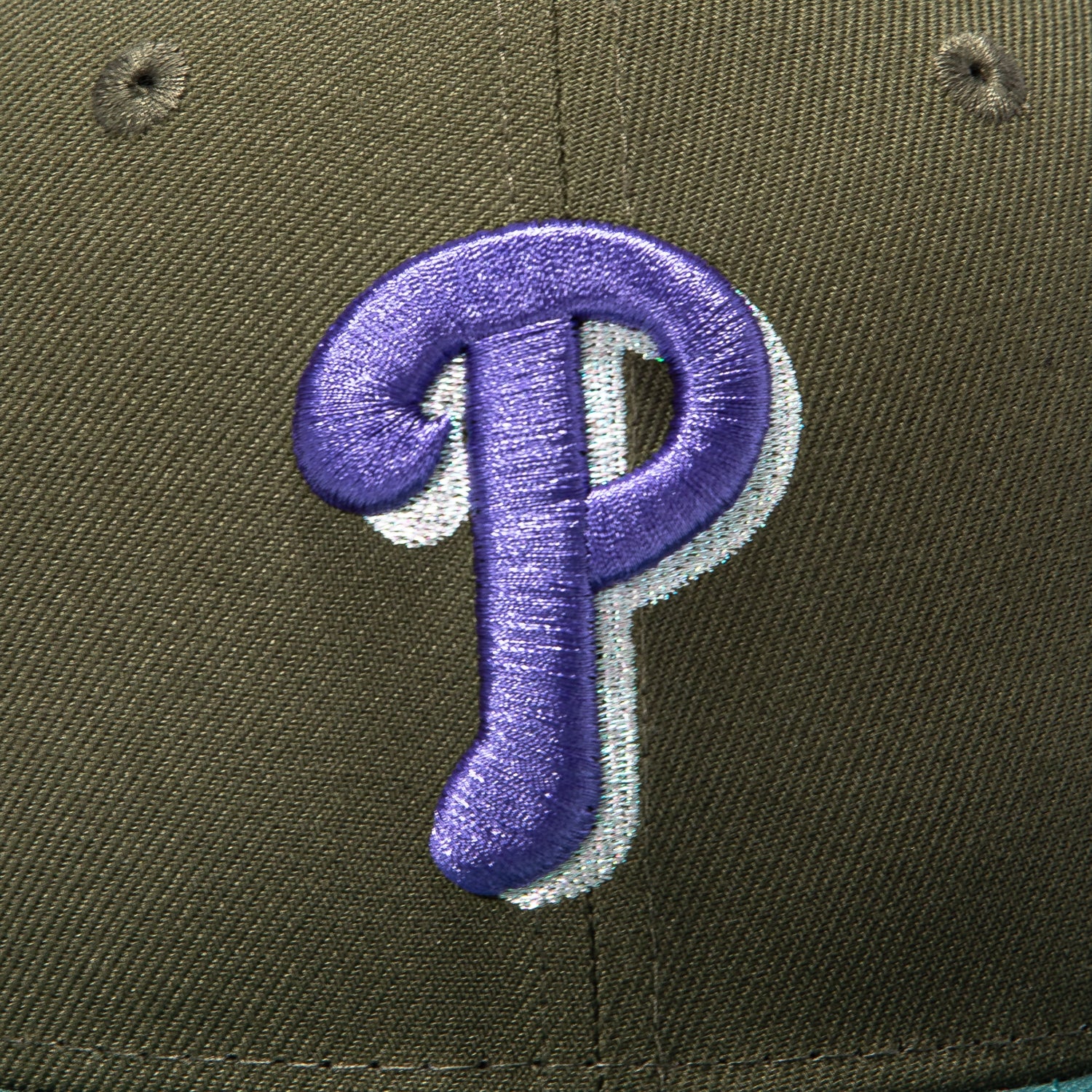 New Era 59Fifty Philadelphia Phillies 1996 All Star Game Patch Shadow Hat - Olive, Green - Image 4