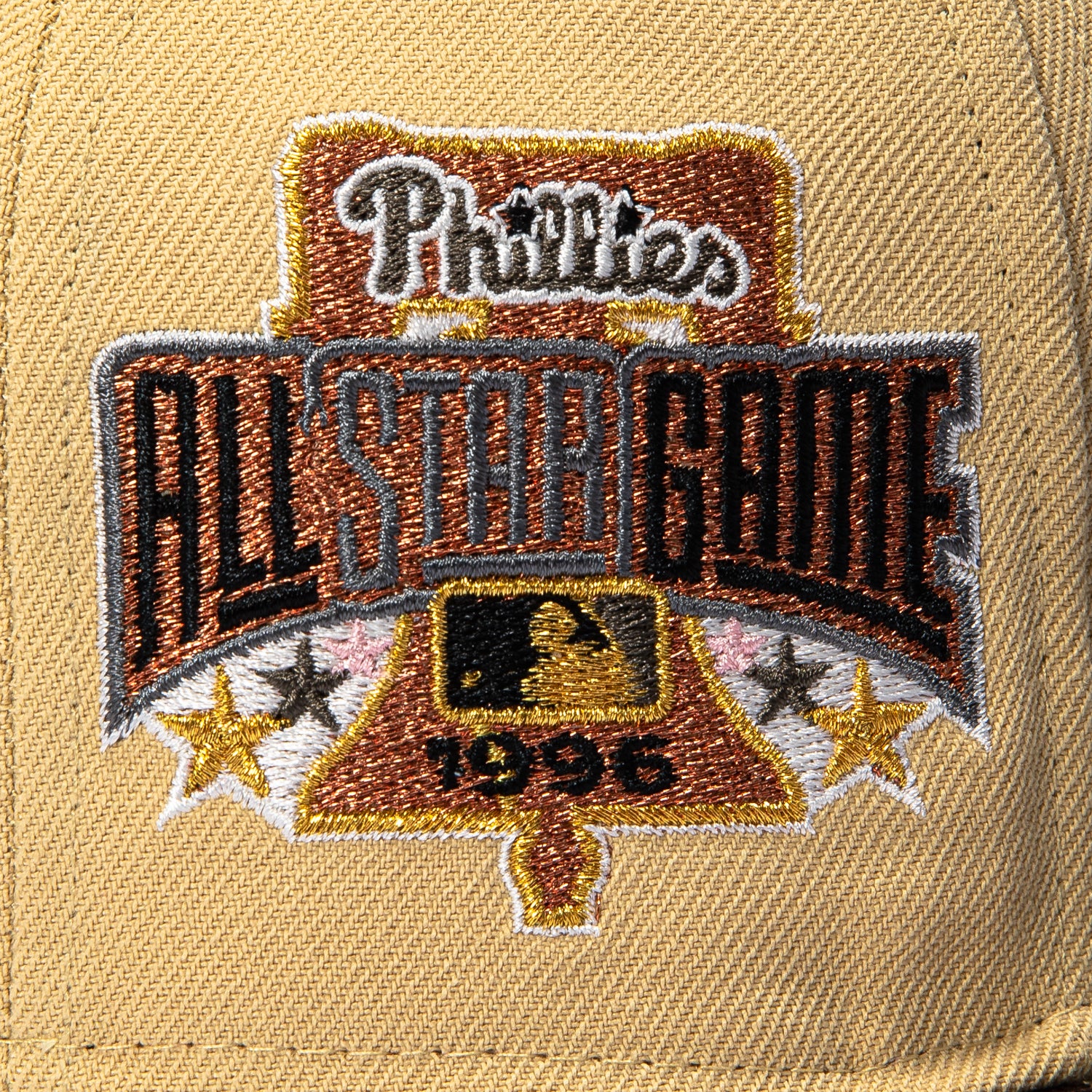 New Era 59Fifty Philadelphia Phillies 1996 All Star Game Patch Shadow Hat - Tan, Brown - Image 5