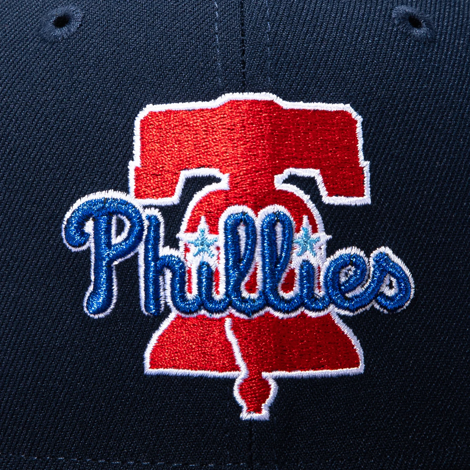 New Era 59Fifty Philadelphia Phillies 1983 World Series Patch Logo Hat - Navy, Brown - Image 4